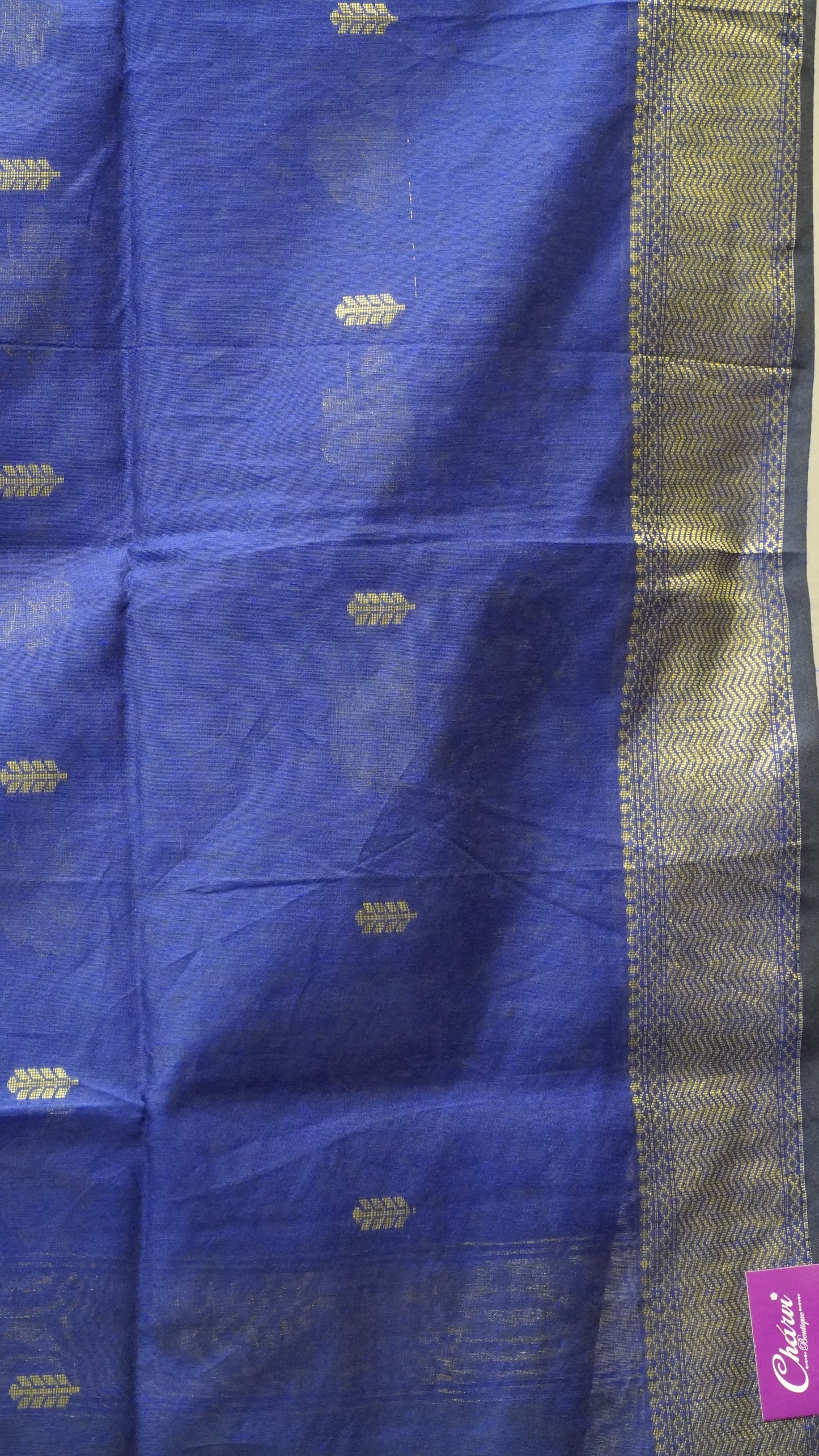 Maheswari Cotton Saree Butterfly Print- Green