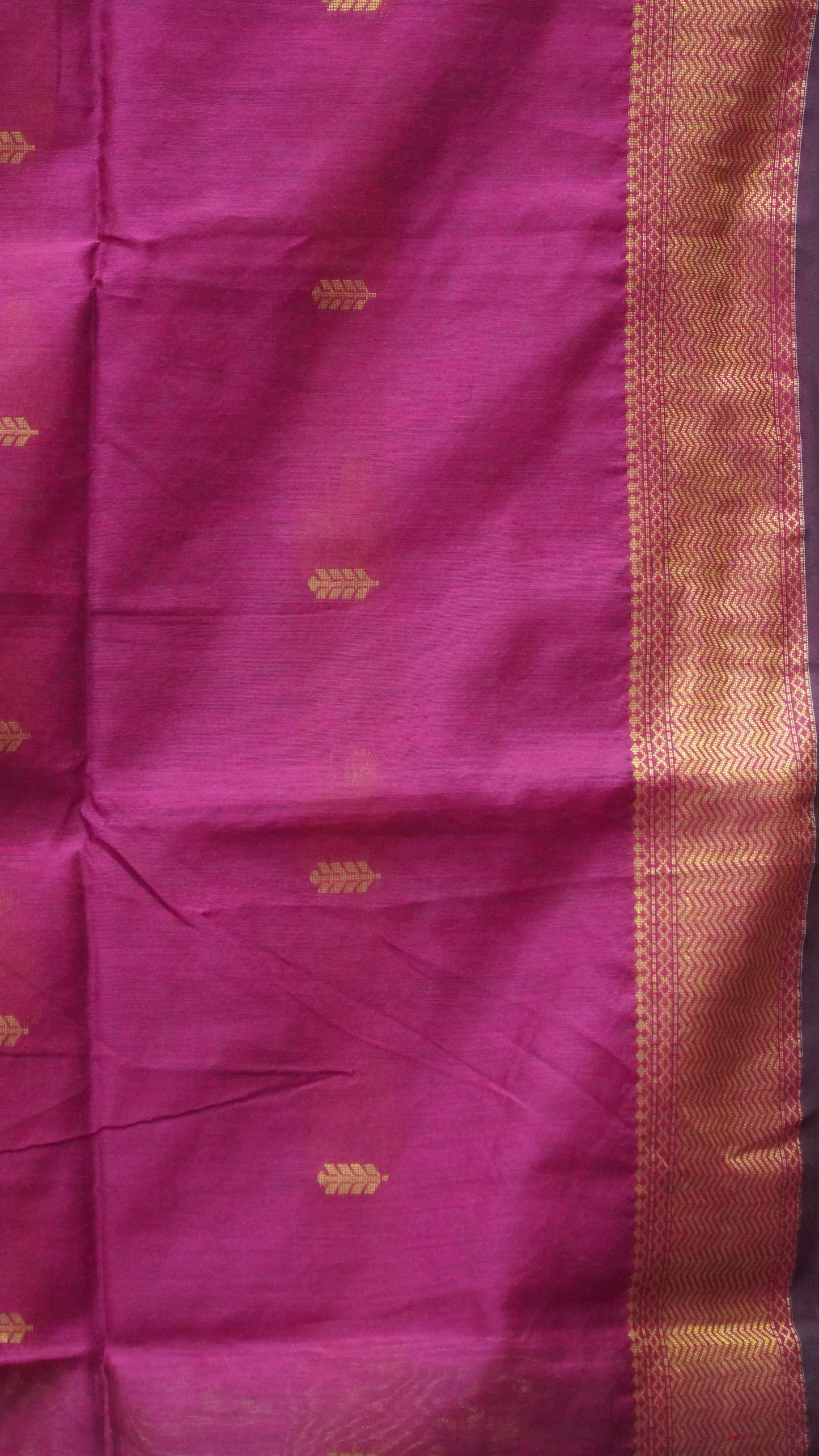 Maheswari Cotton Saree Butterfly Print- Light Green