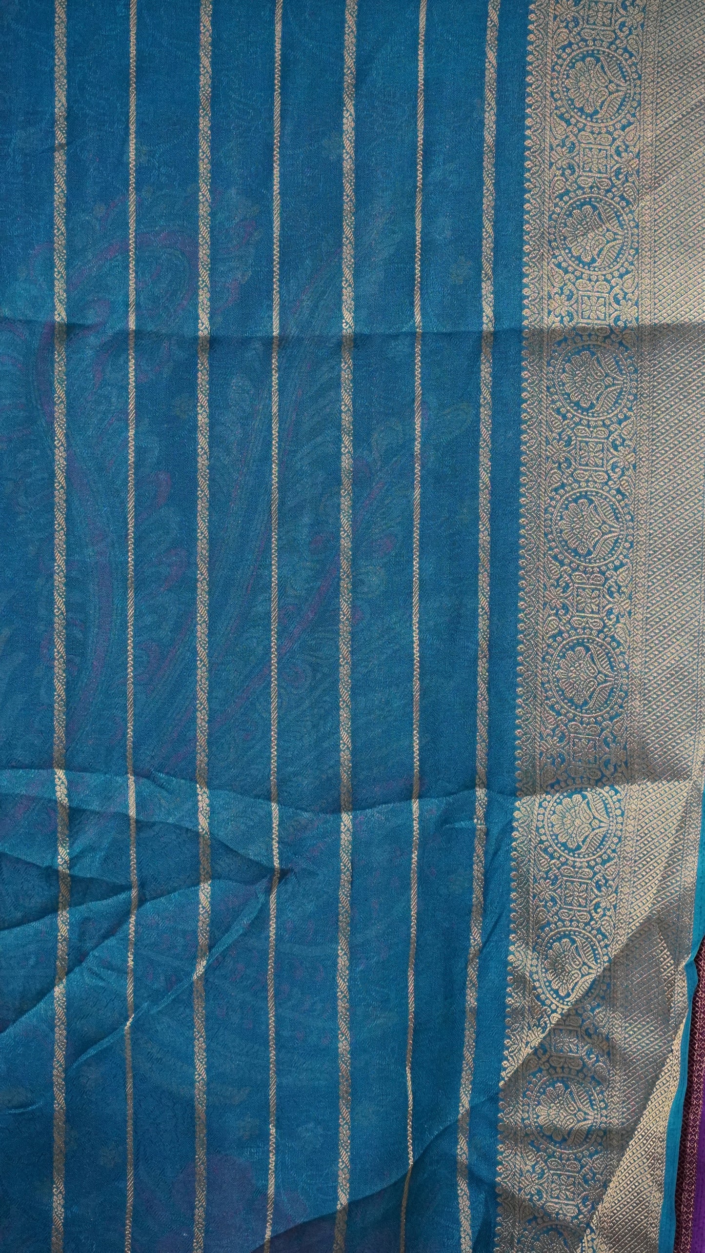 Art Mysore Silk Saree Blue to Violet