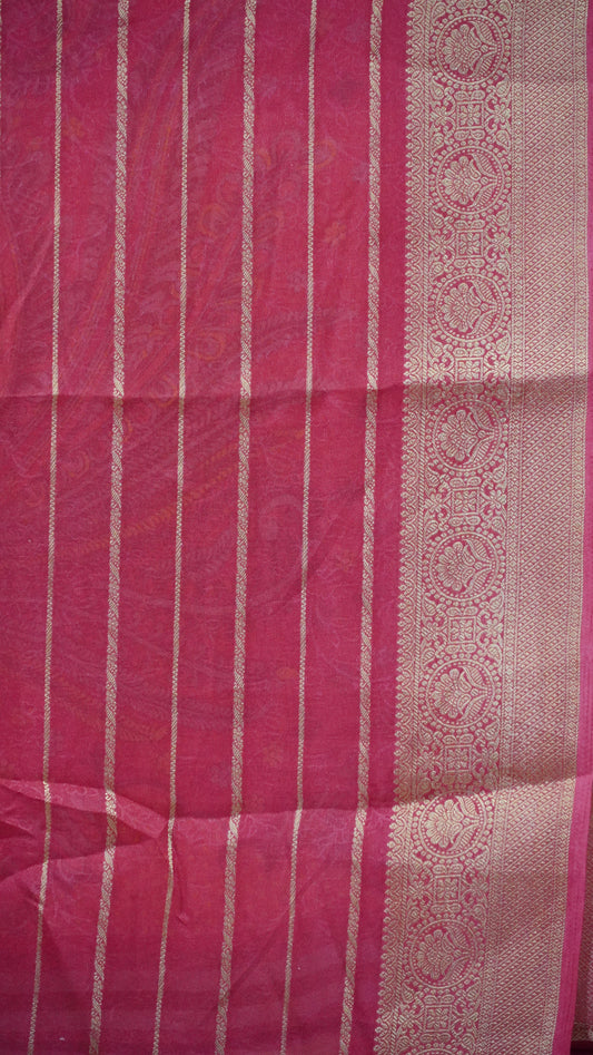 Art Mysore Silk Saree White To Pink