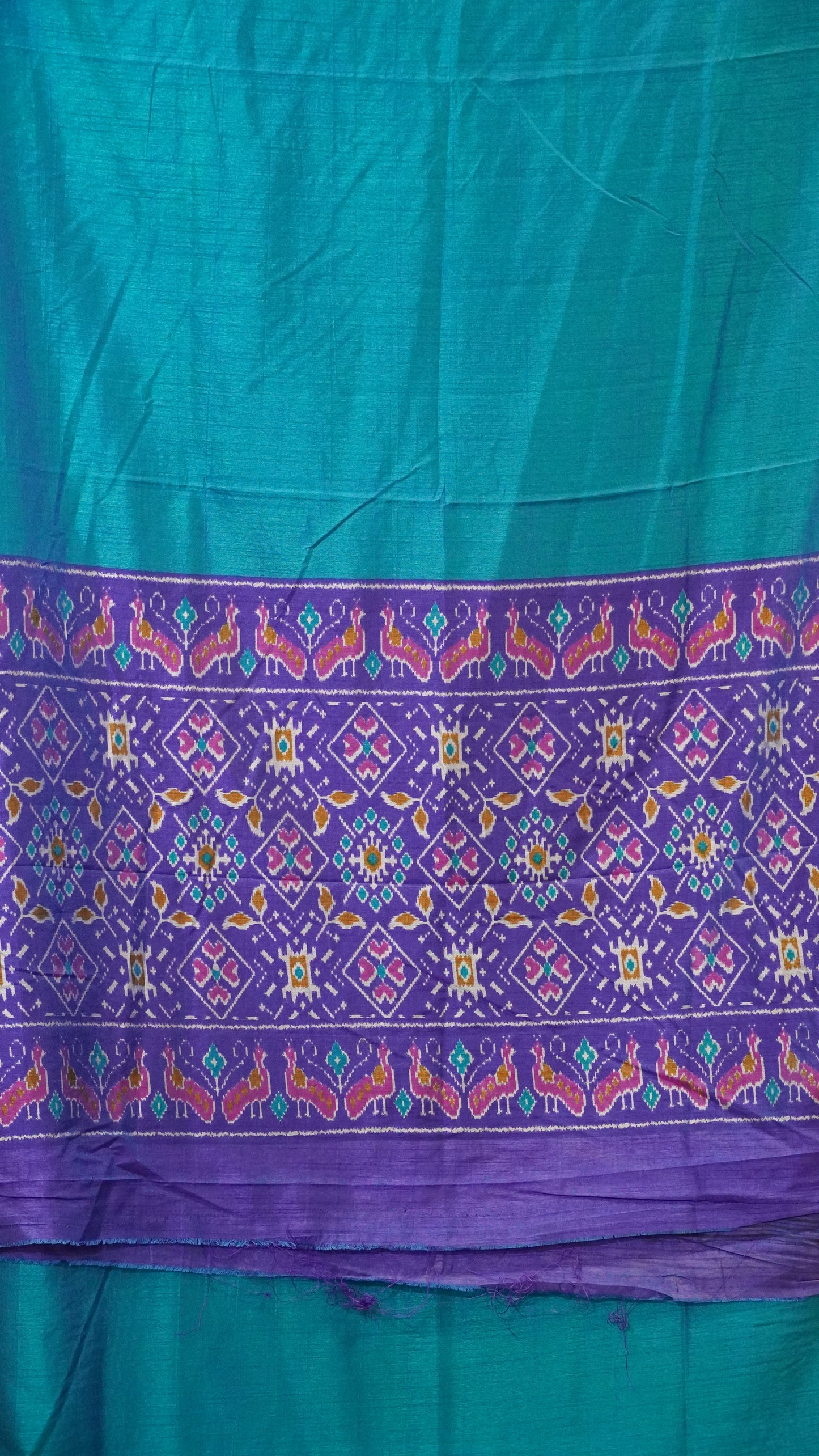 Semi Pattola Saree Ramar Blue