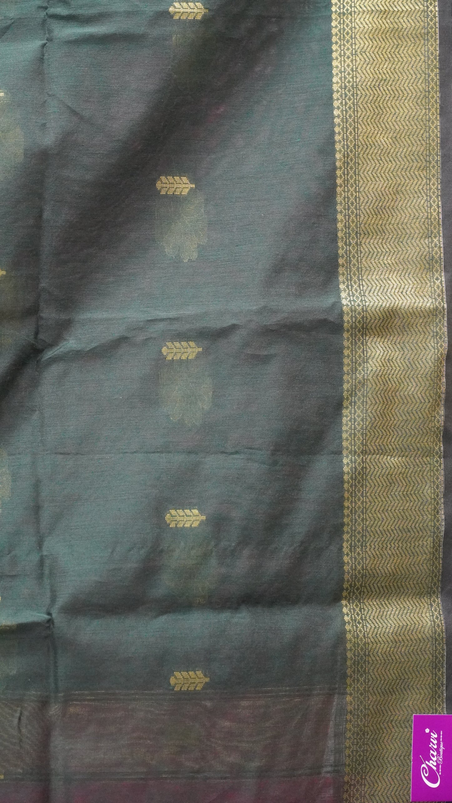 Maheswari Cotton Saree Butterfly Print- Pink