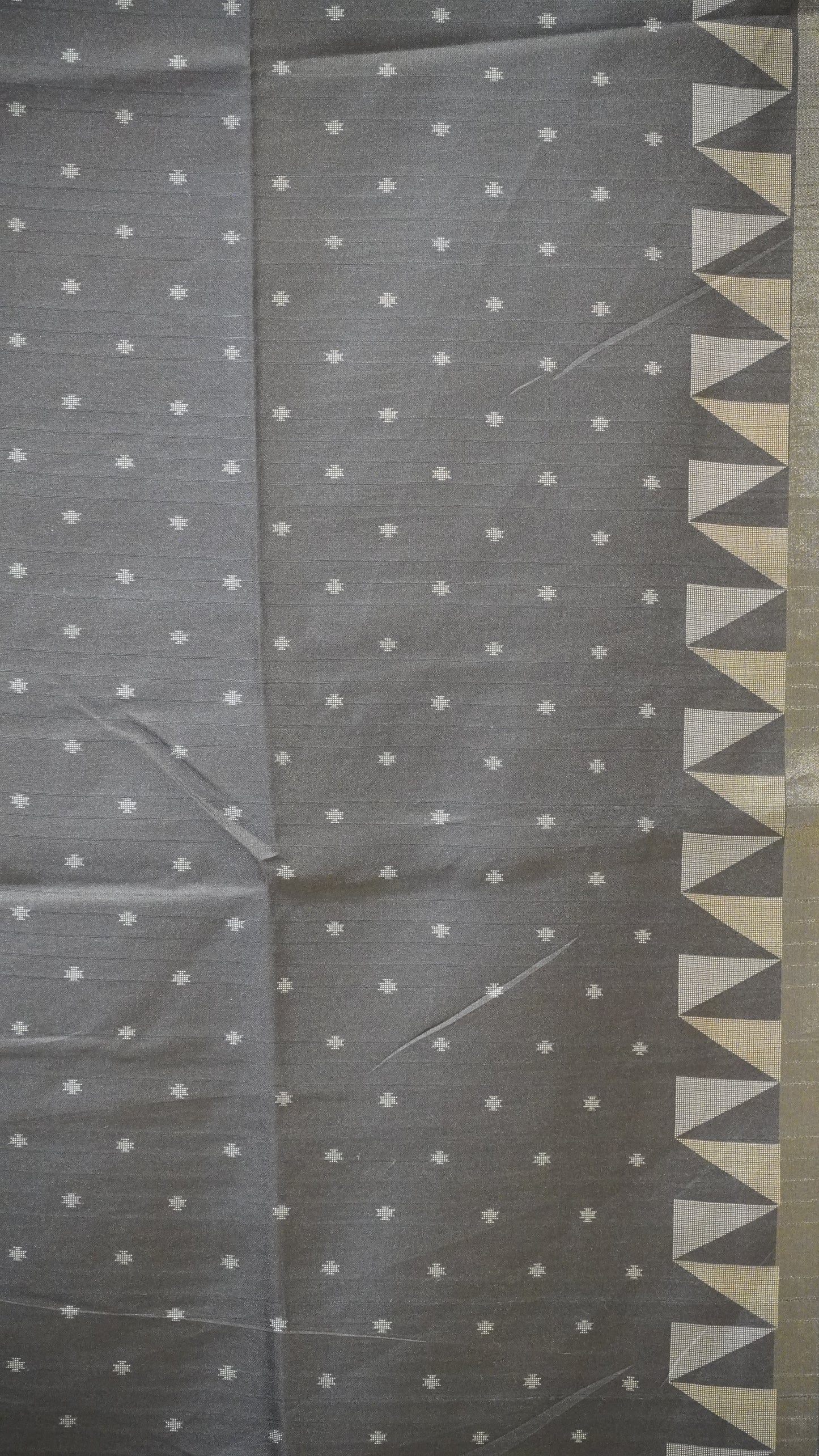 Semi Tussar Arrow Print Beige