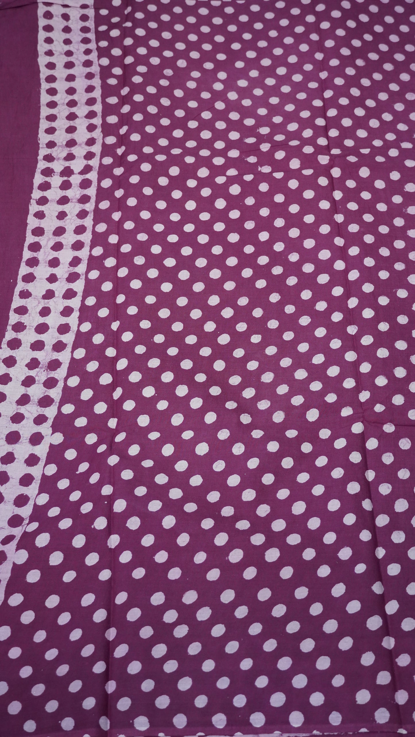 Mul Mul Cotton Saree Pink Small Dots