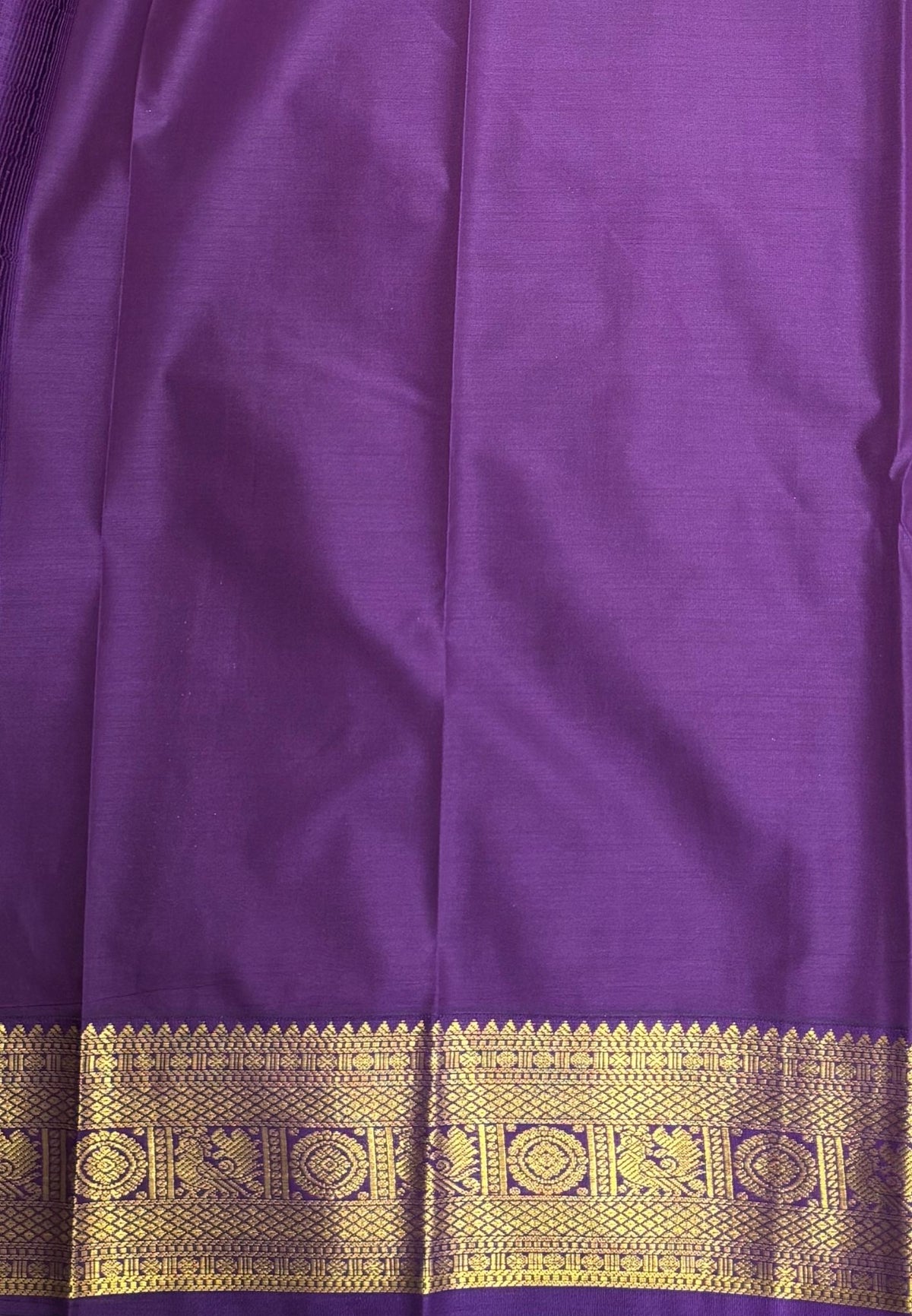 Budget Kanchipuram Saree-Golden Yellow with Contrast Border