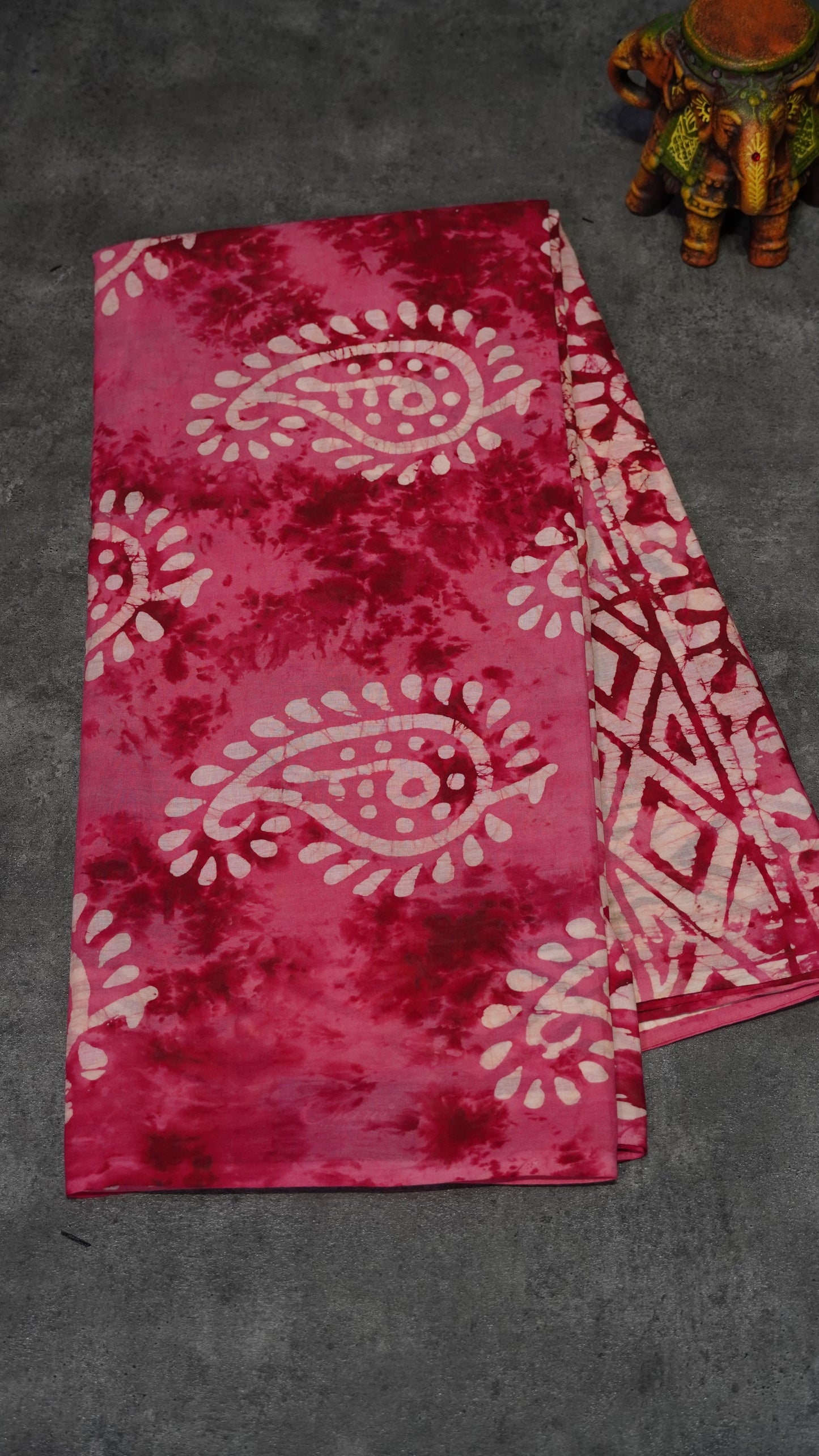 Mul Mul Cotton Saree Pink