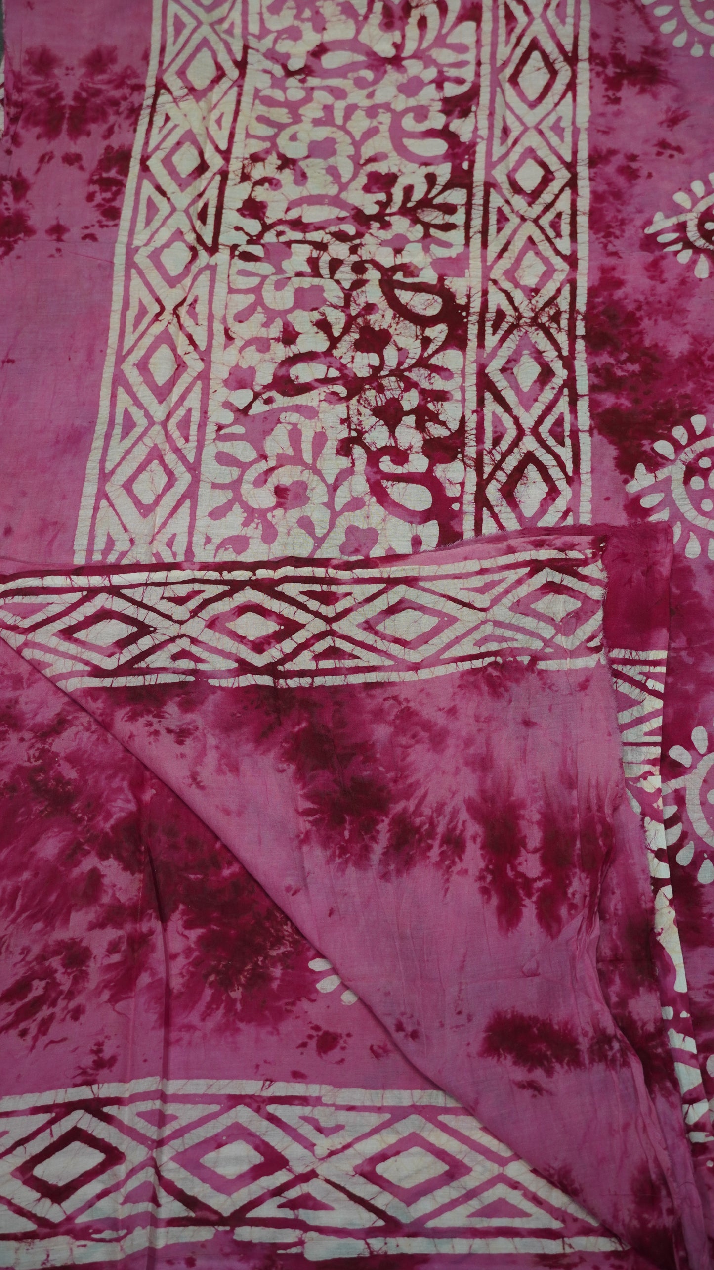 Mul Mul Cotton Saree Pink