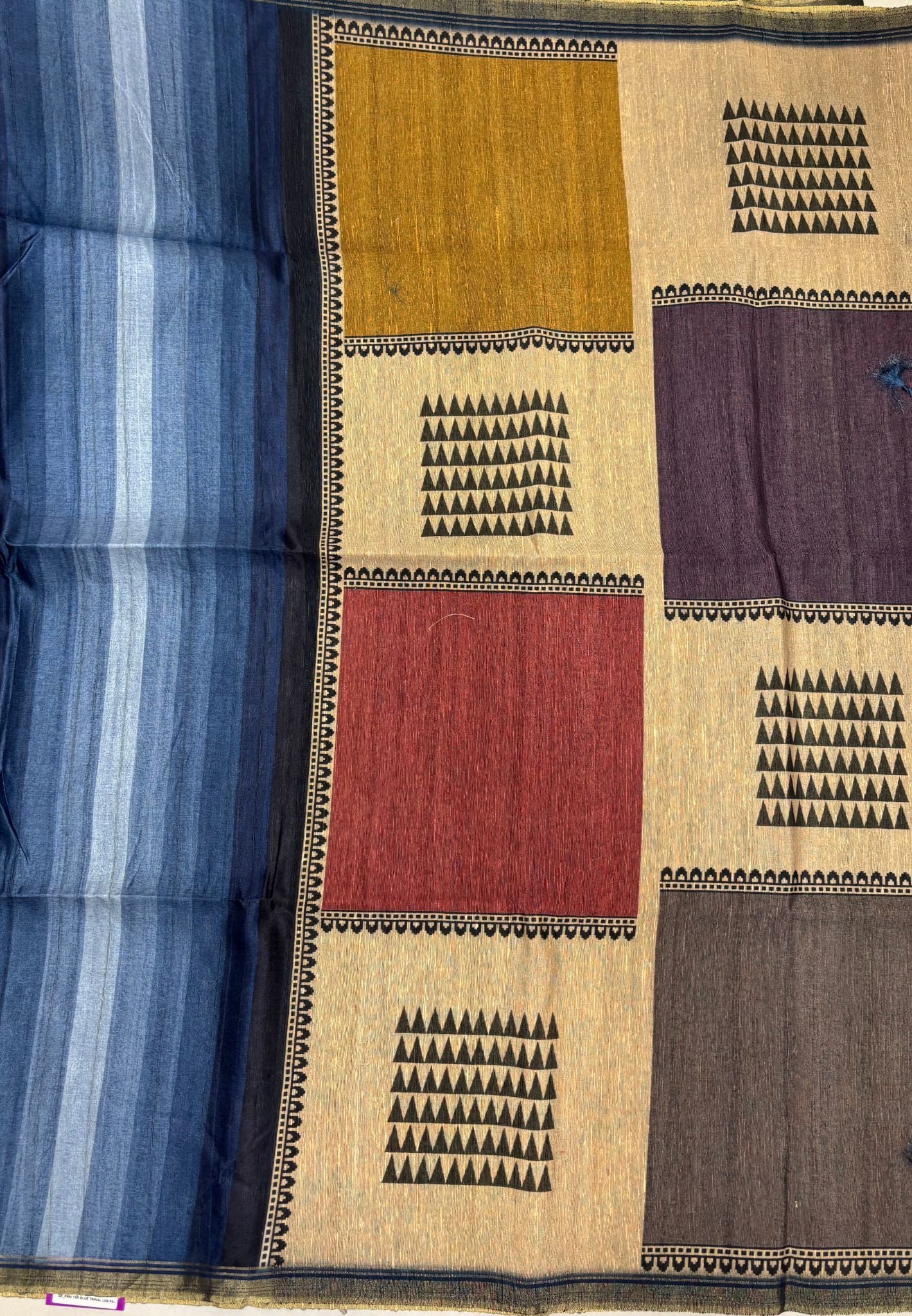 Matka Tussar saree -Blue