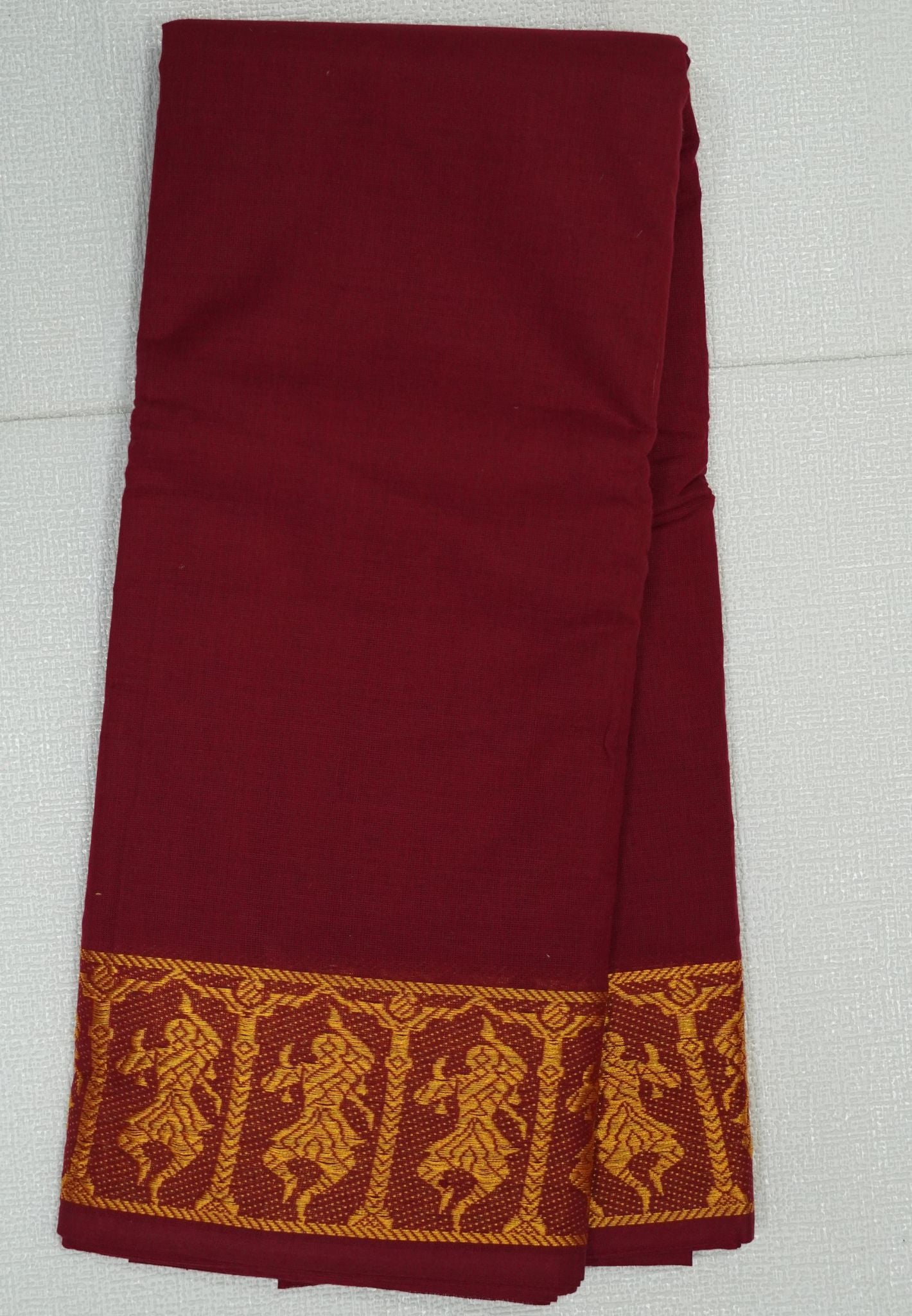 Cotton Dance Saree-Maroon