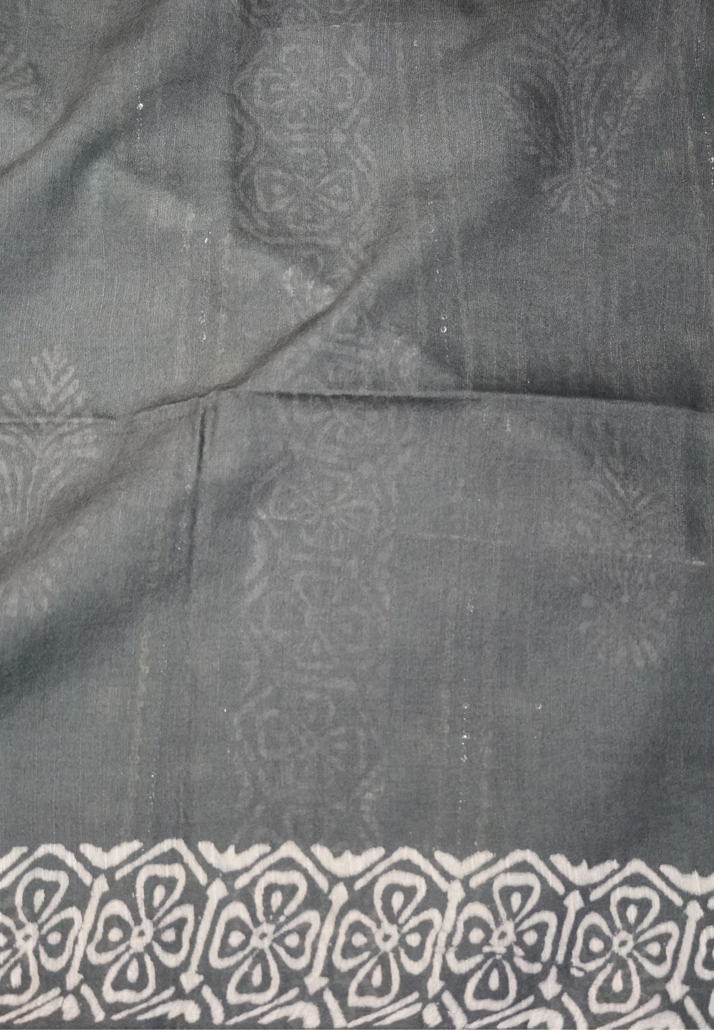 Bhagalpur Cotton Saree-Sea Green