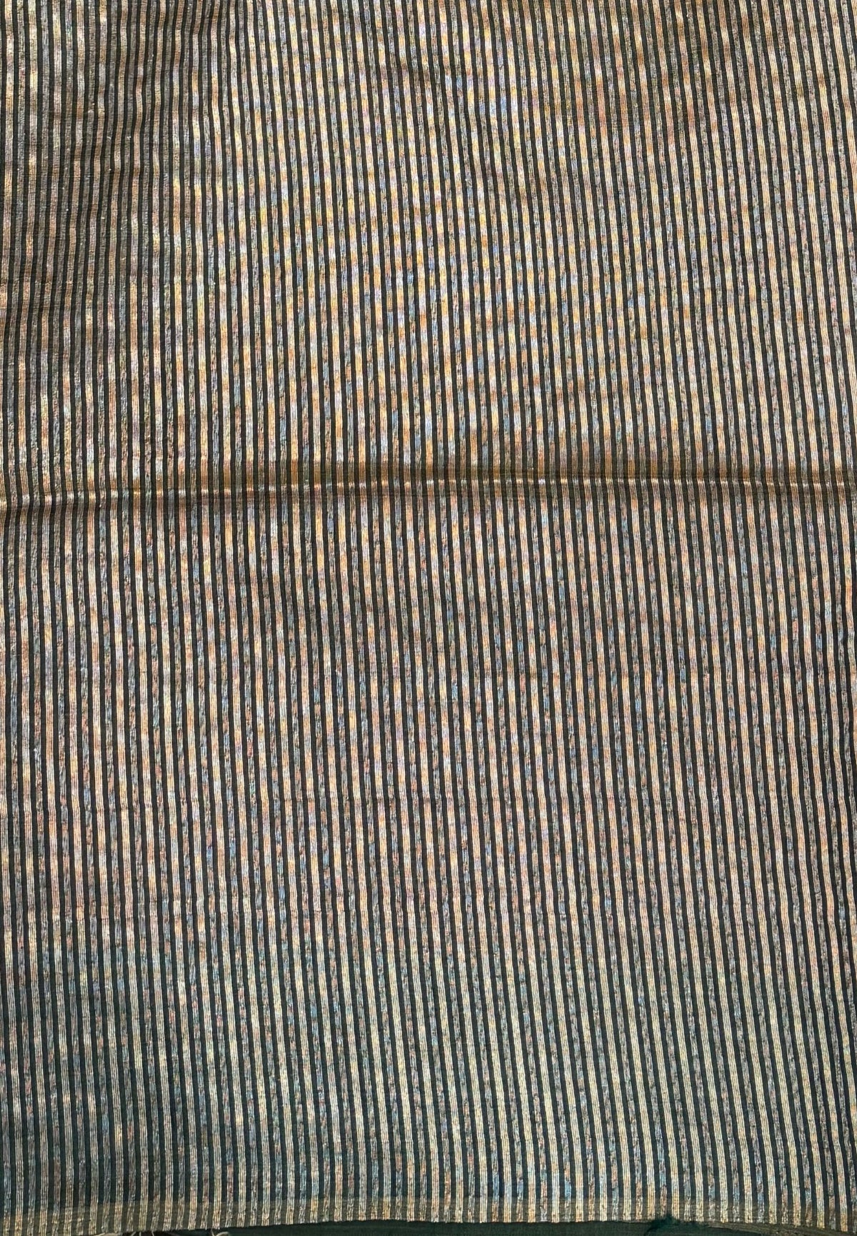 Semi Tussar Saree-Orange in Tower Pattern Border