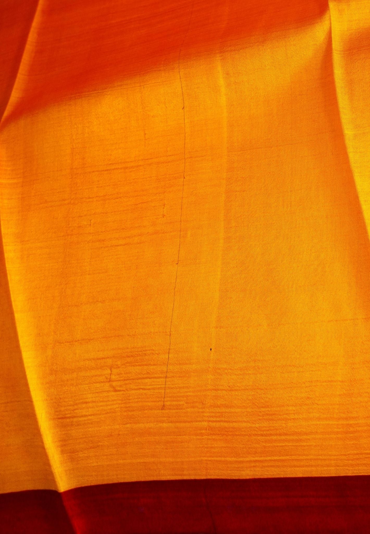 Pure Tussar Saree-Mango Yellow in Bandhini Pattern