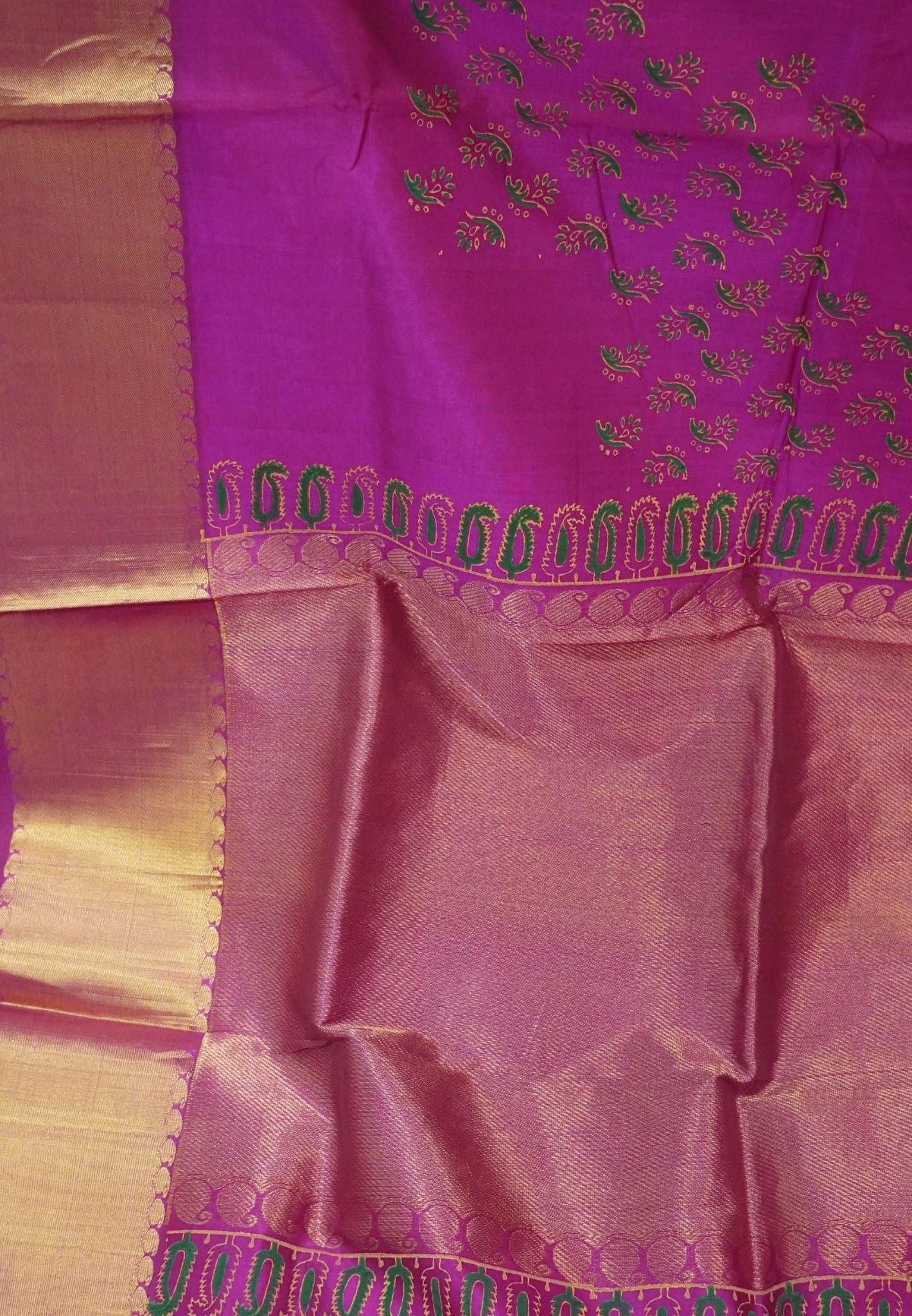 Silk Cotton Saree-Magenta Pink