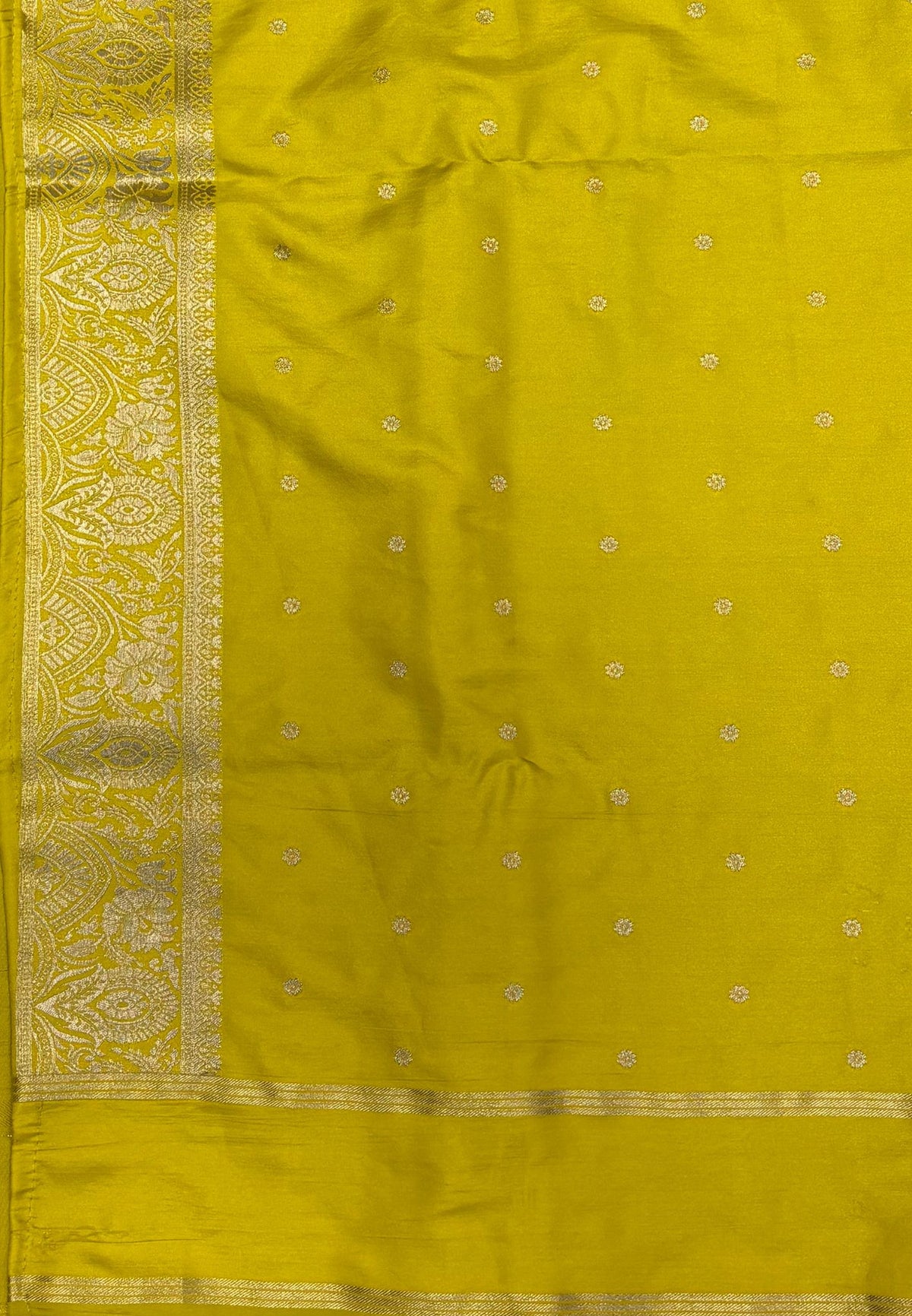 Gaji Silk Saree-Dark Purple in Butta Retpet Zari with Contrast Border