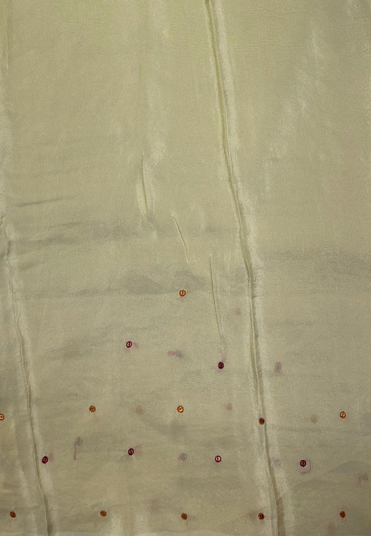 Viscose Saree-White In Multi-Line Zari Border