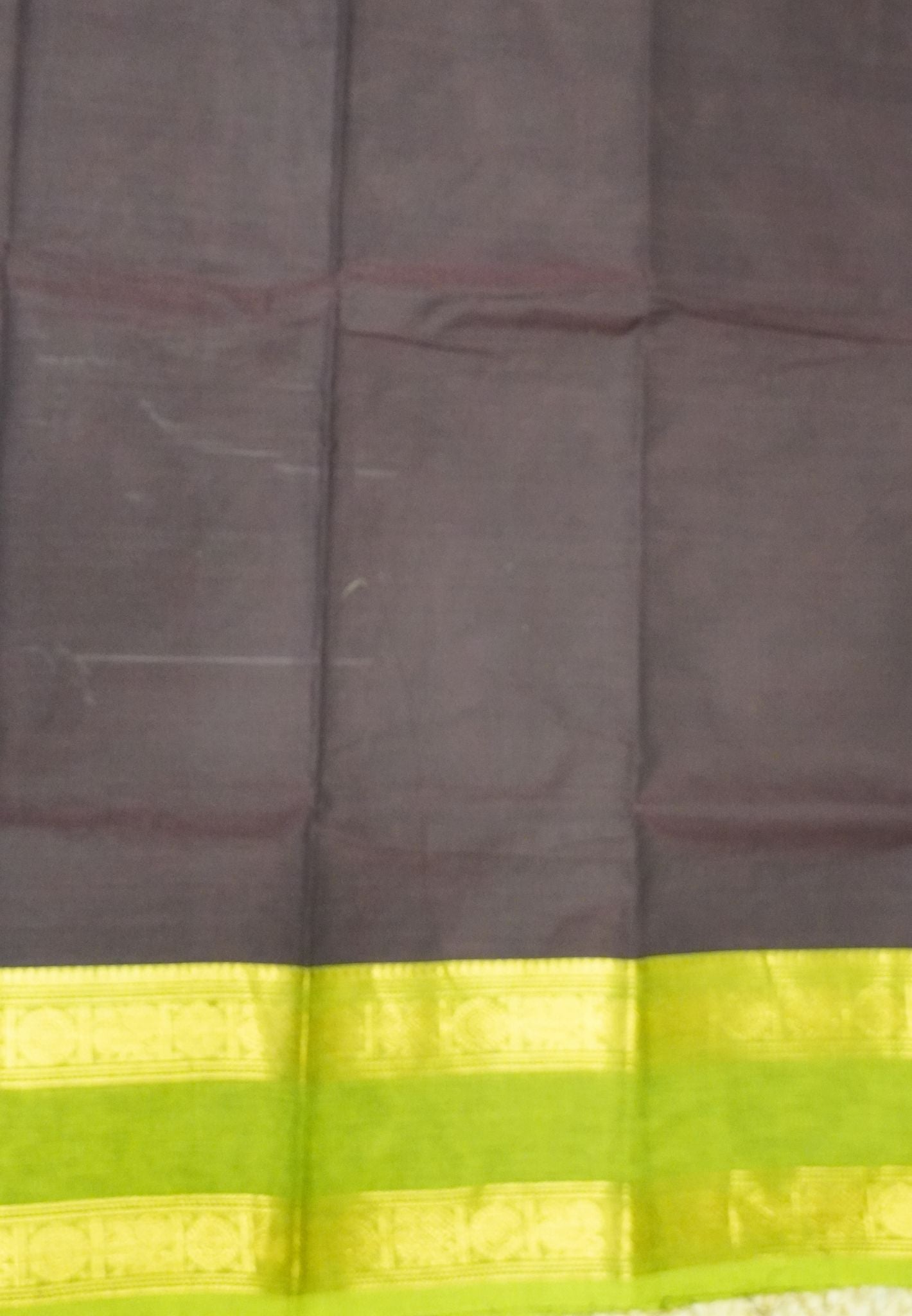 Chettinad Cotton Saree-Brown with Contrast Border