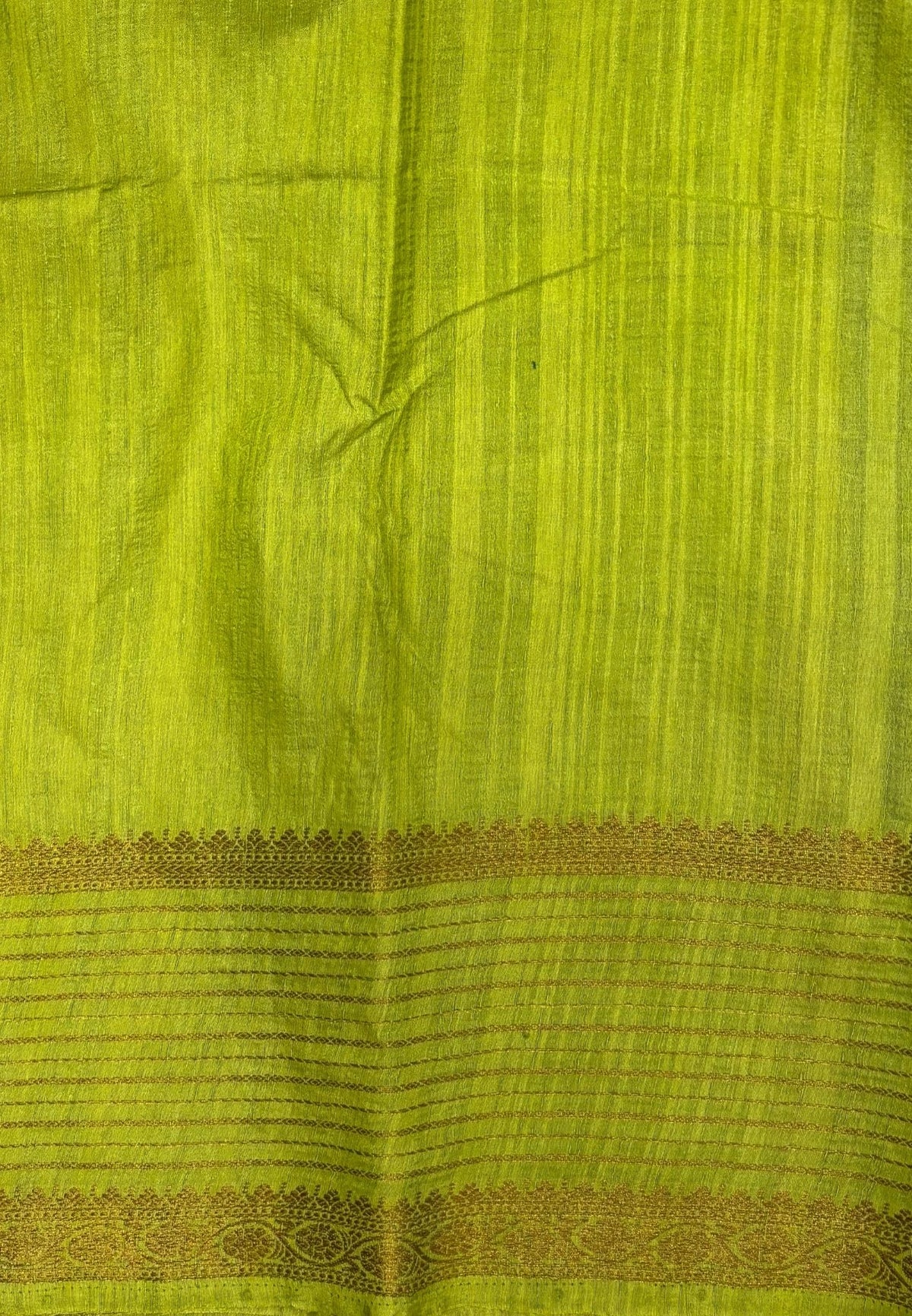 Raw Silk Saree-Peacock Blue With Contrast Border