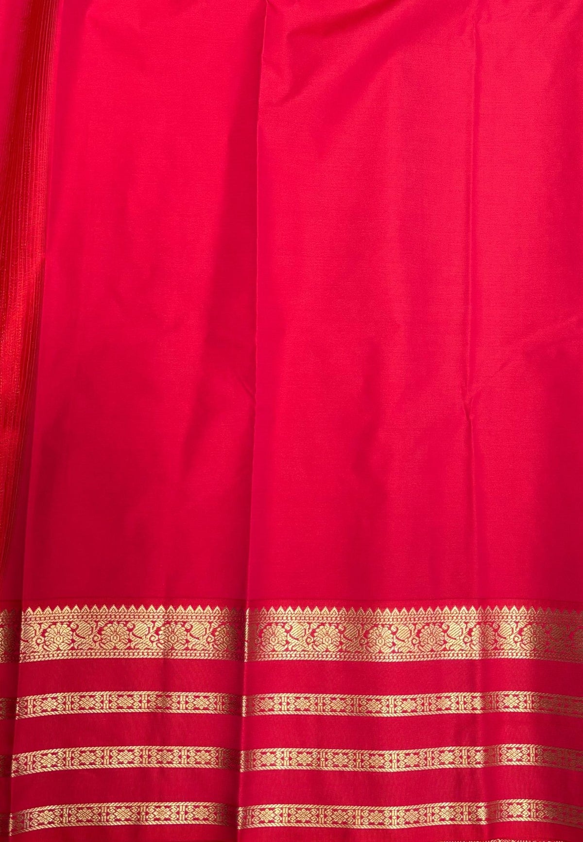 Budget Kanchipuram Saree-Wine with Contrast Border