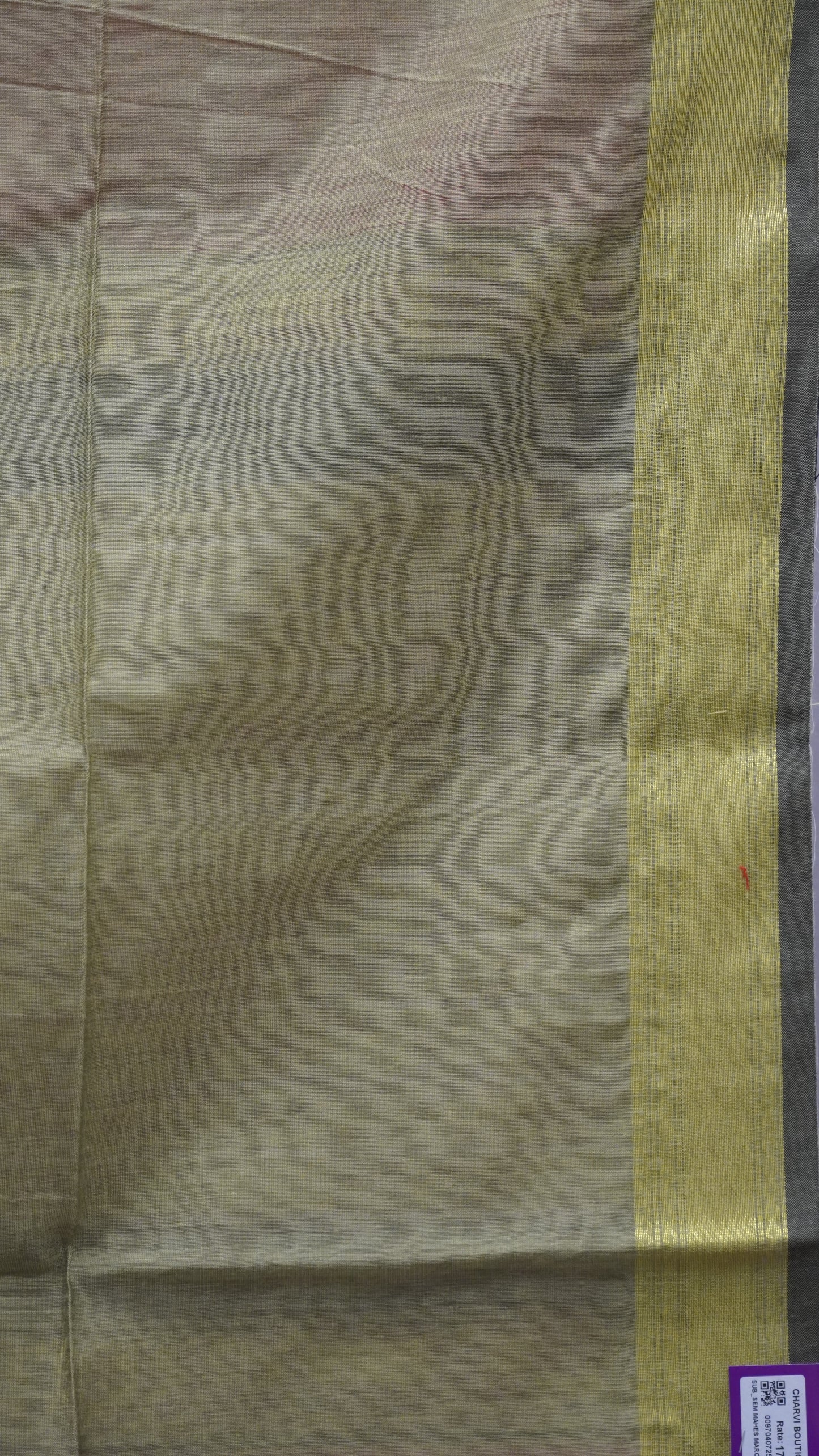 Maheswari Cotton Saree Plain- Maroon