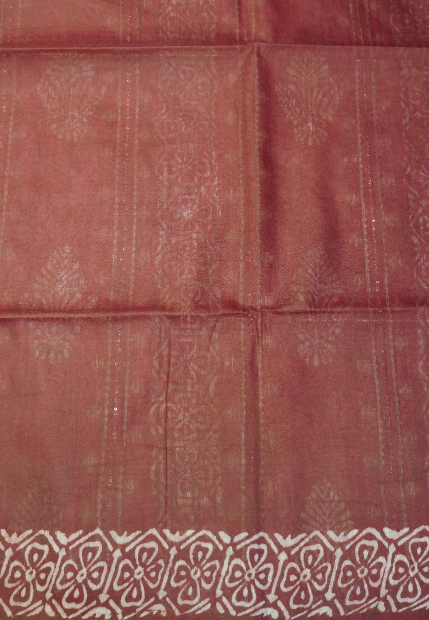 Bhagalpur Cotton Saree-Dark Pink