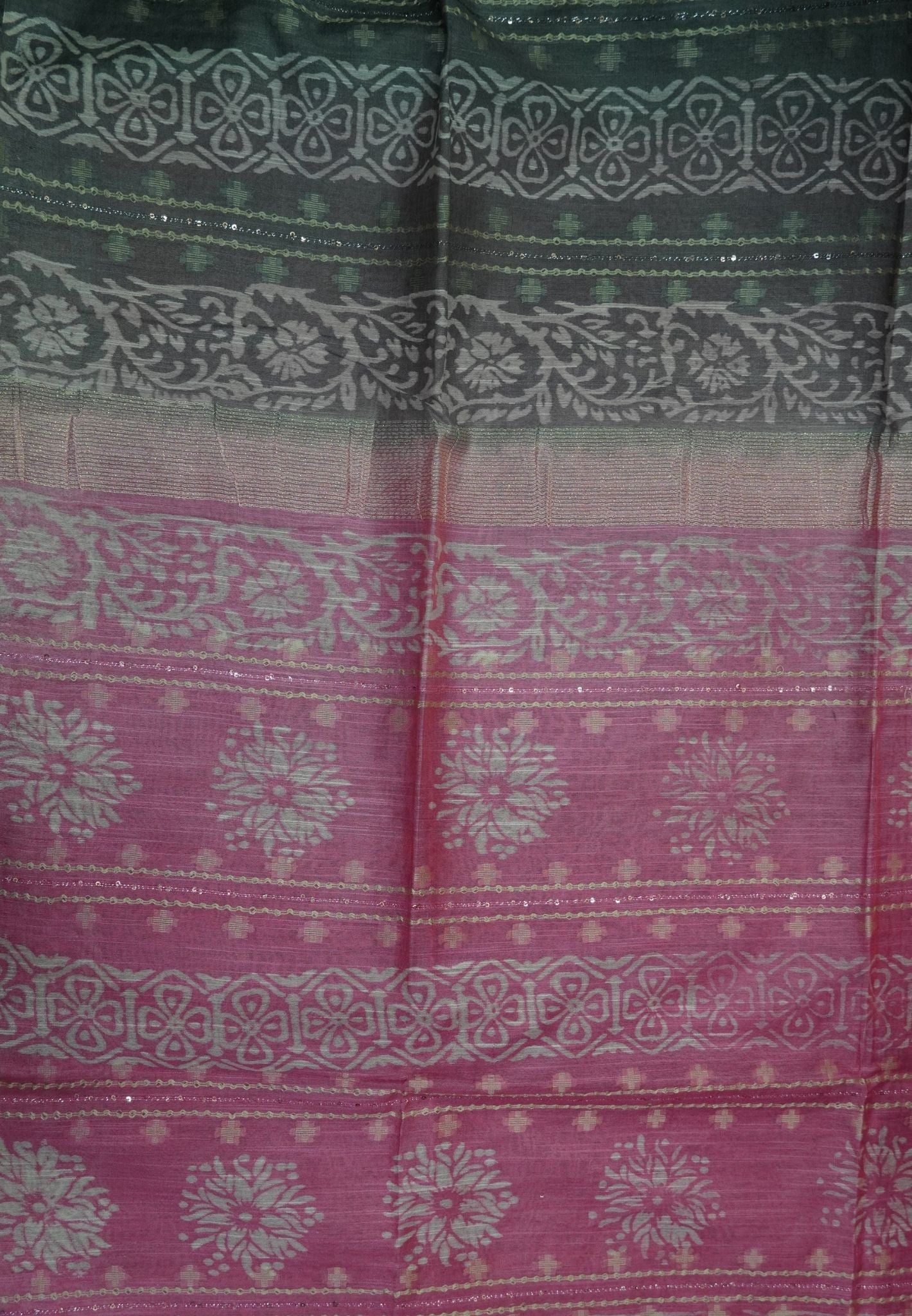 Bhagalpur Cotton Saree-Grey