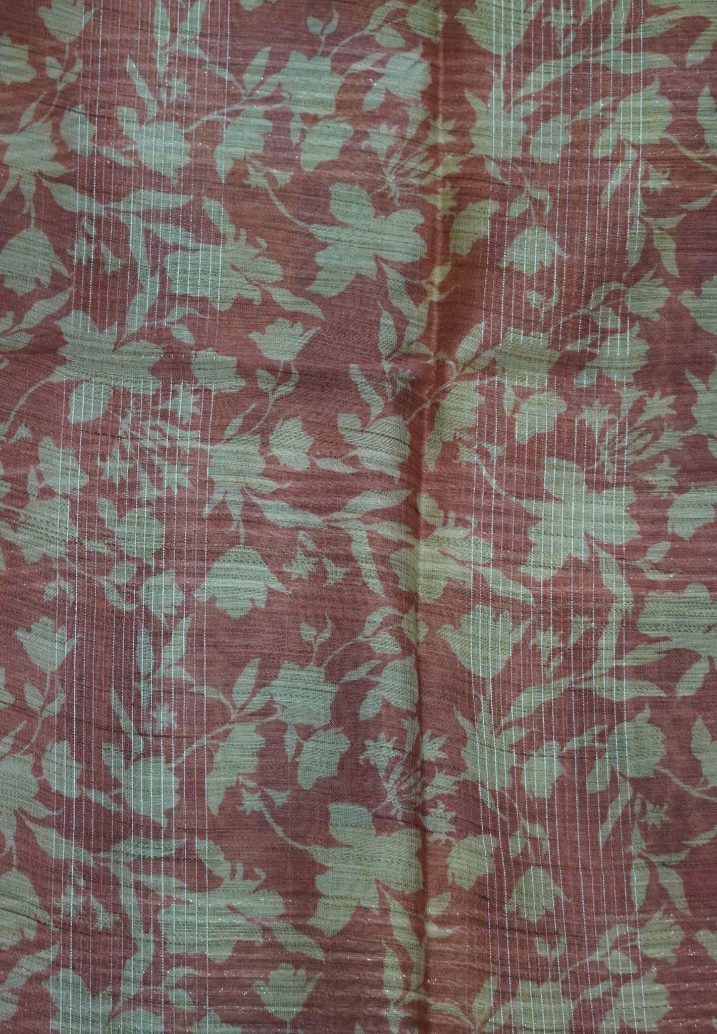 Semi Linen Saree - Multi Shade Muted Maroon