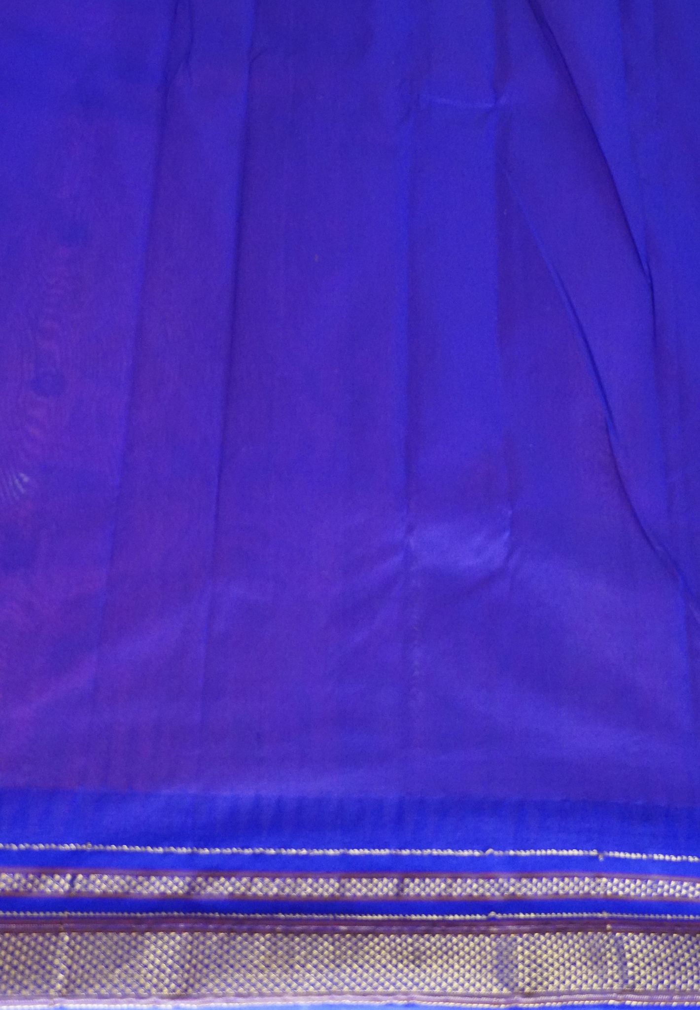 Pure Kanchipuram Silk Saree-Mango Yellow with Contrast Blue Border
