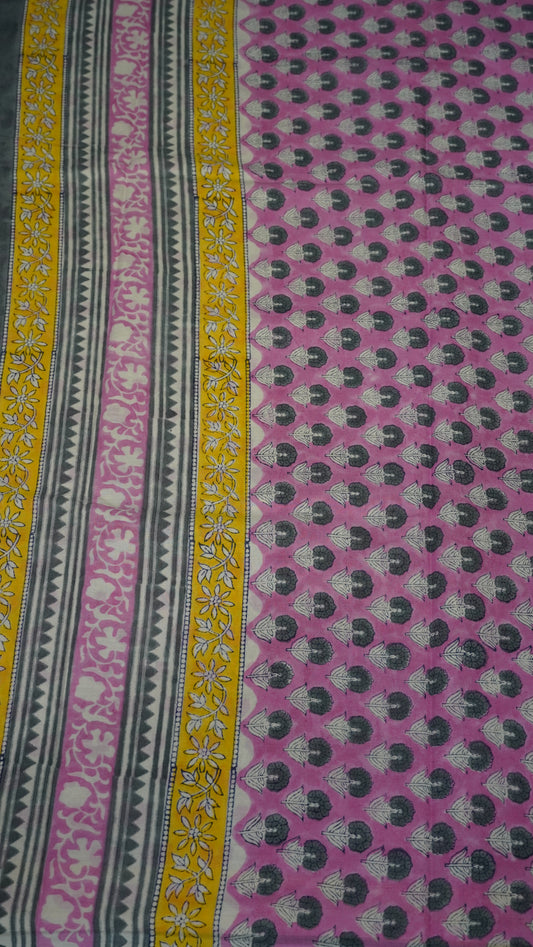 Mul Mul Cotton Saree Floral