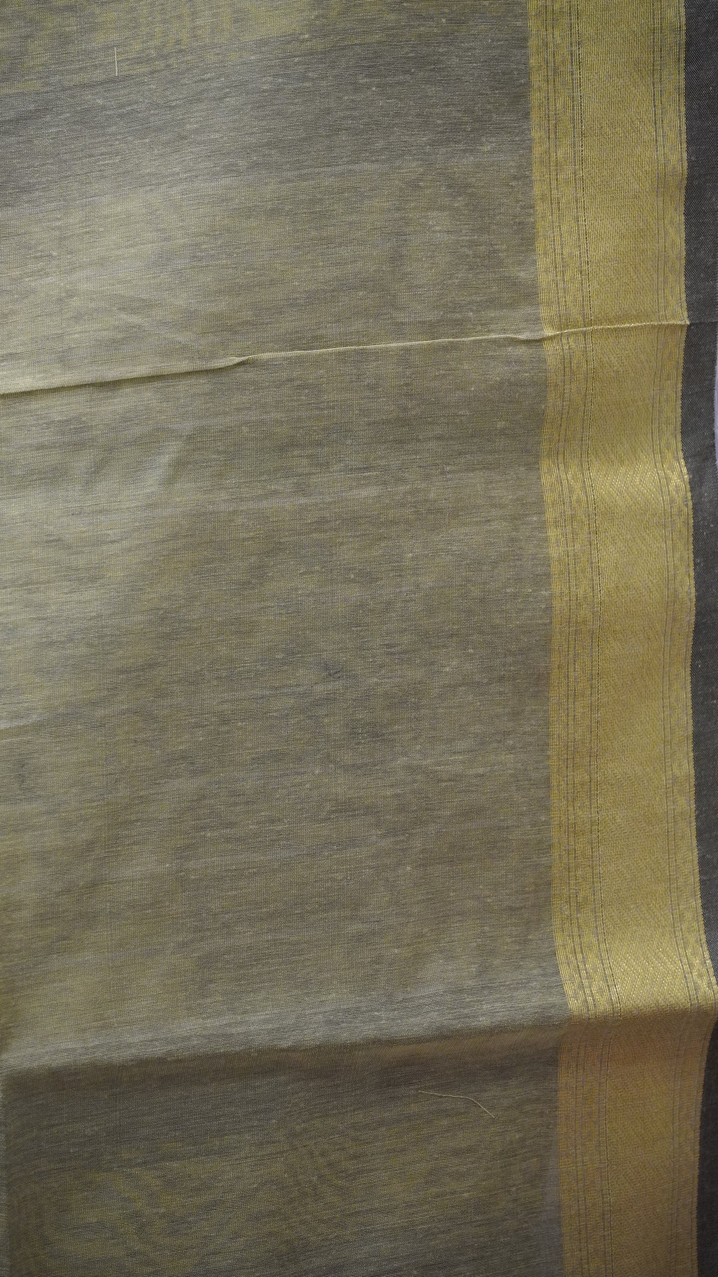 Maheswari Cotton Saree Plain-Black