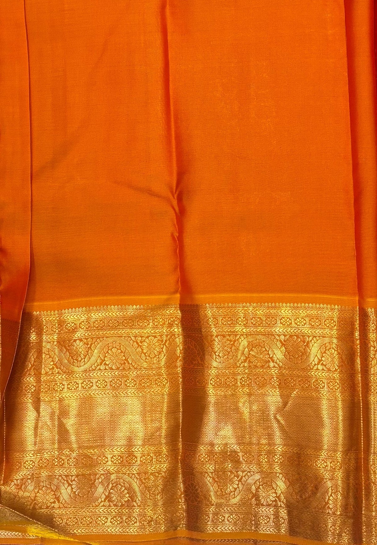 Pure Kanchipuram Silk Saree-Traditional Red with Contrast Border