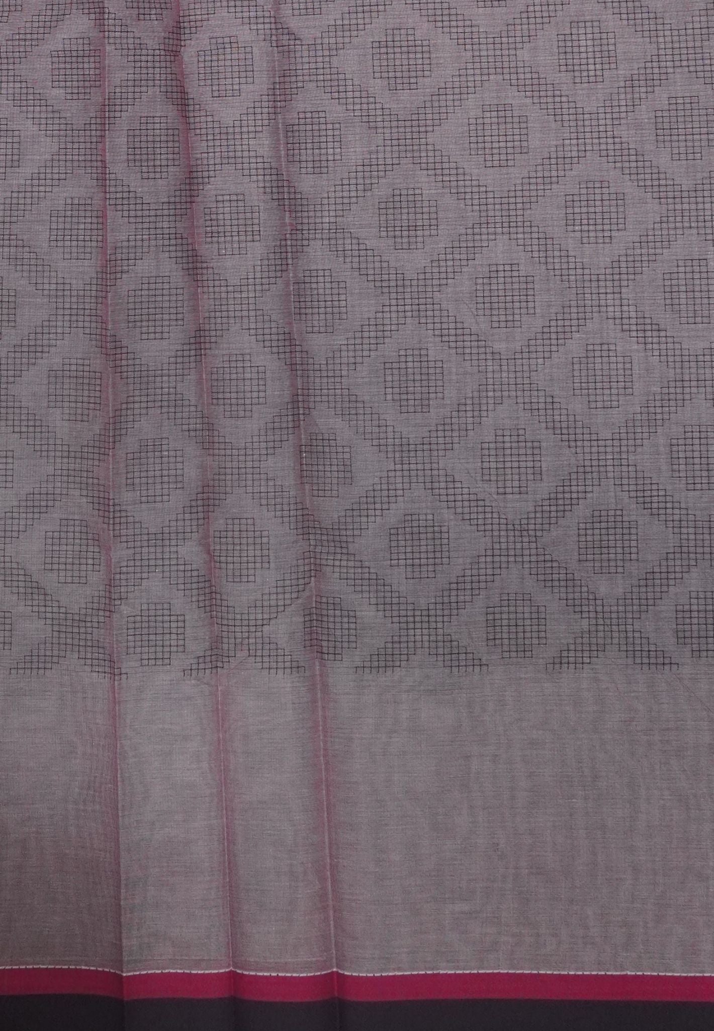 Cotton Saree-Coral Purple in Thread Work