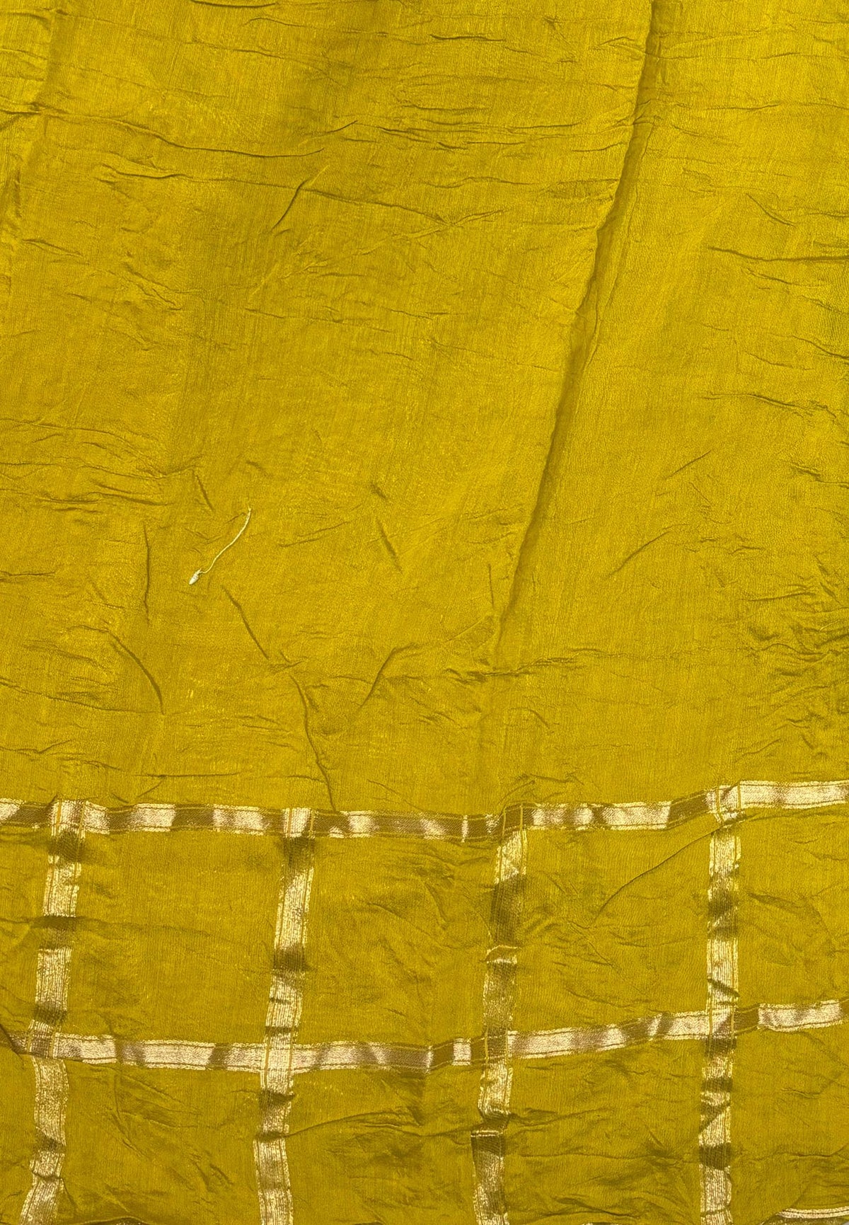 Banarasi Bandeji Saree-Peacock Blue in Zari Checks with Contrast Border