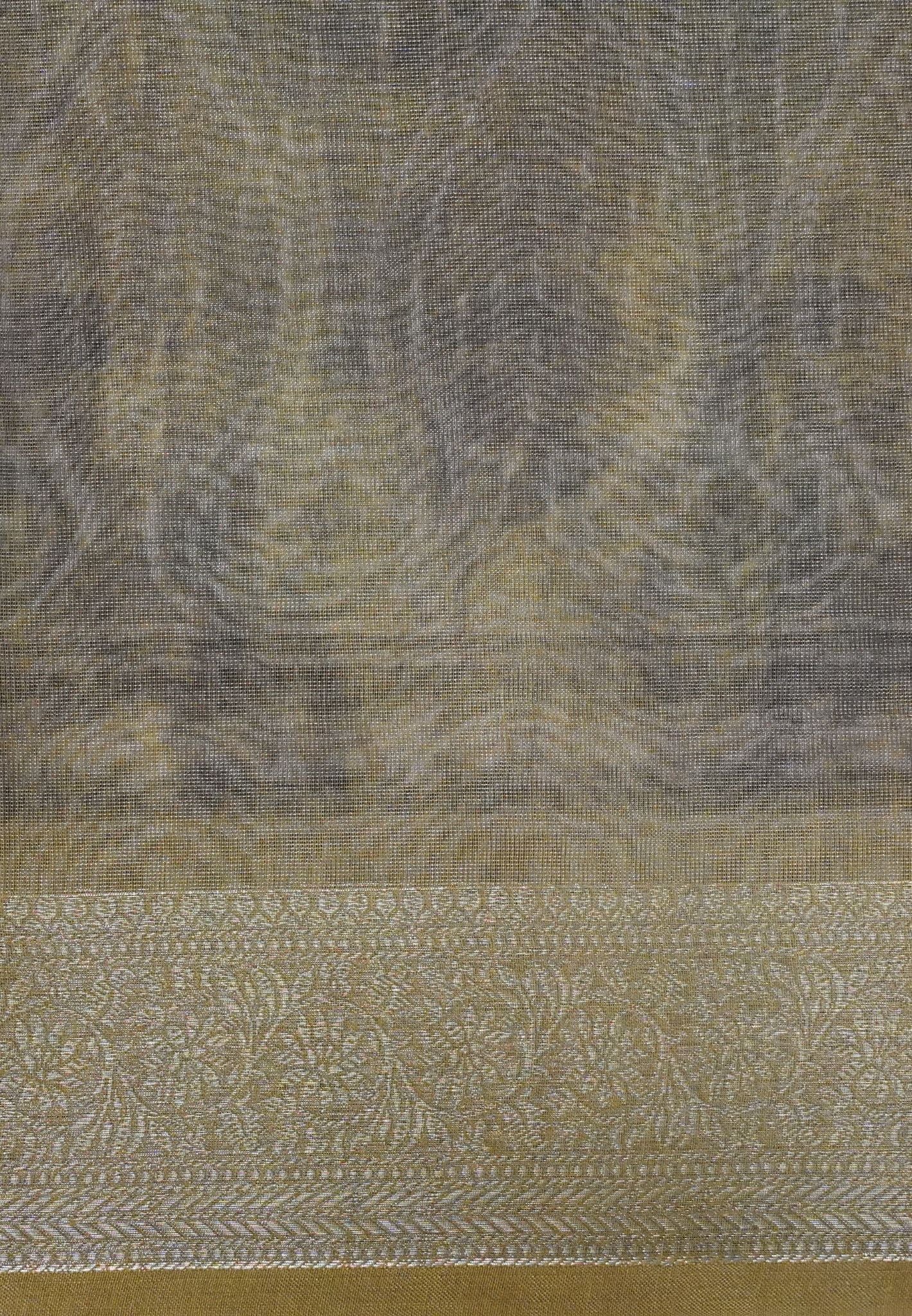 Tissue Kota Saree-Dark Mehandi