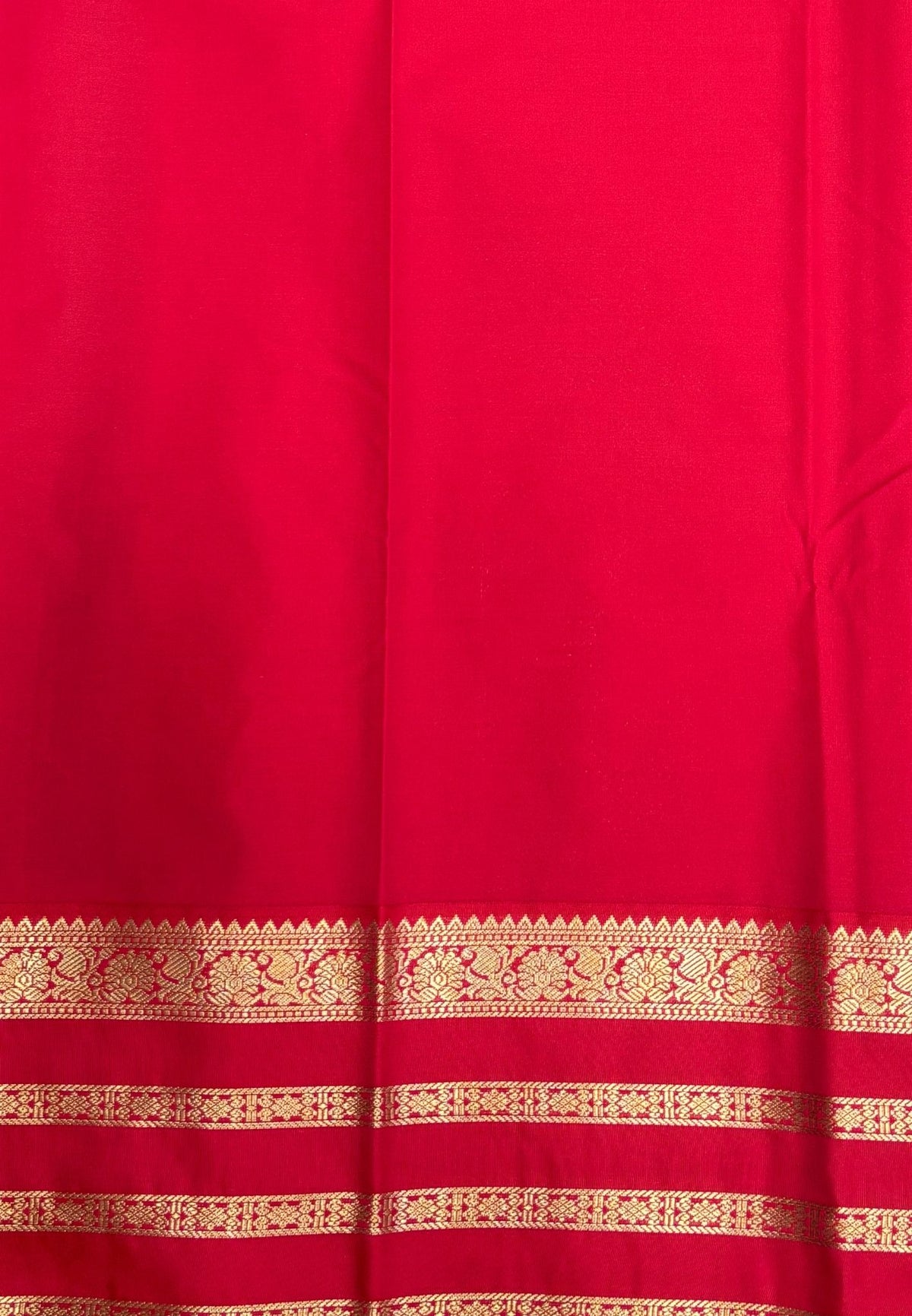 Budget Kanchipuram Saree-Green with Contrast Border