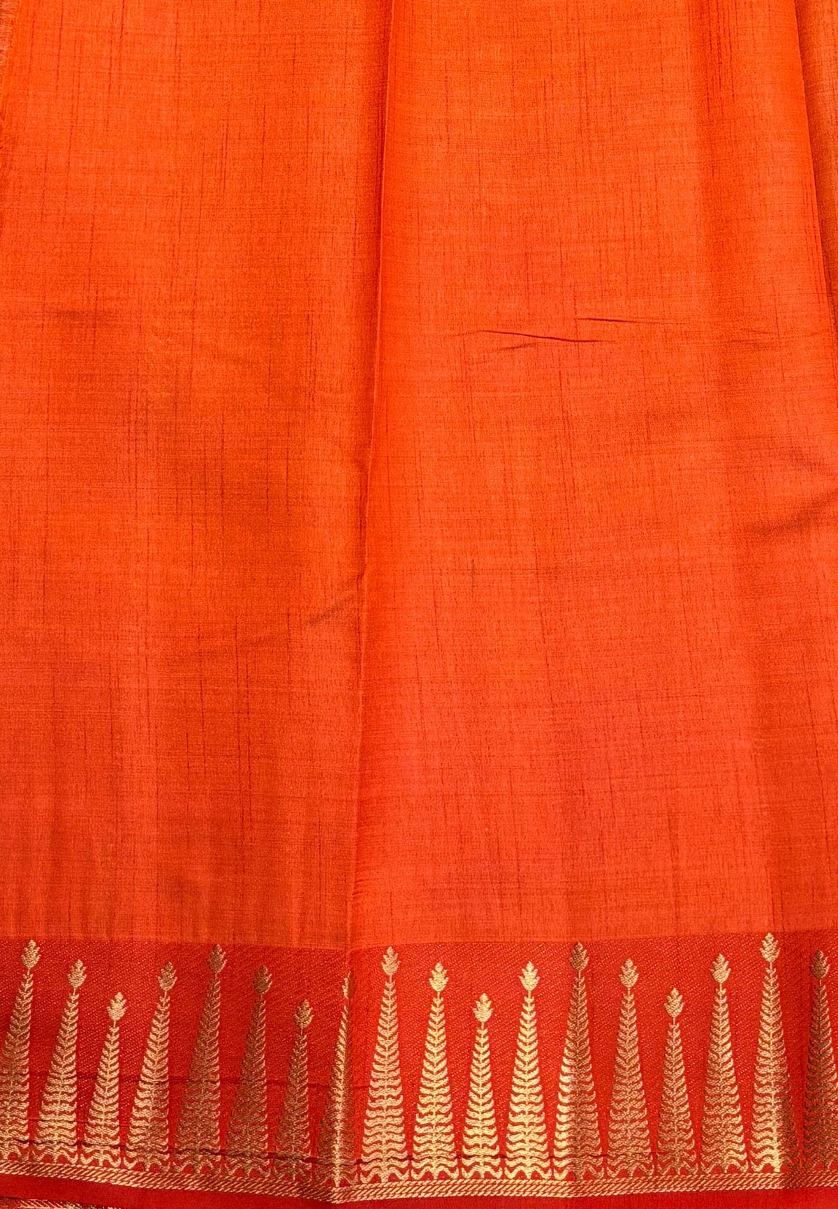 Semi Tussar Saree-Blue in Traditional Striped Zari with Contrast Border