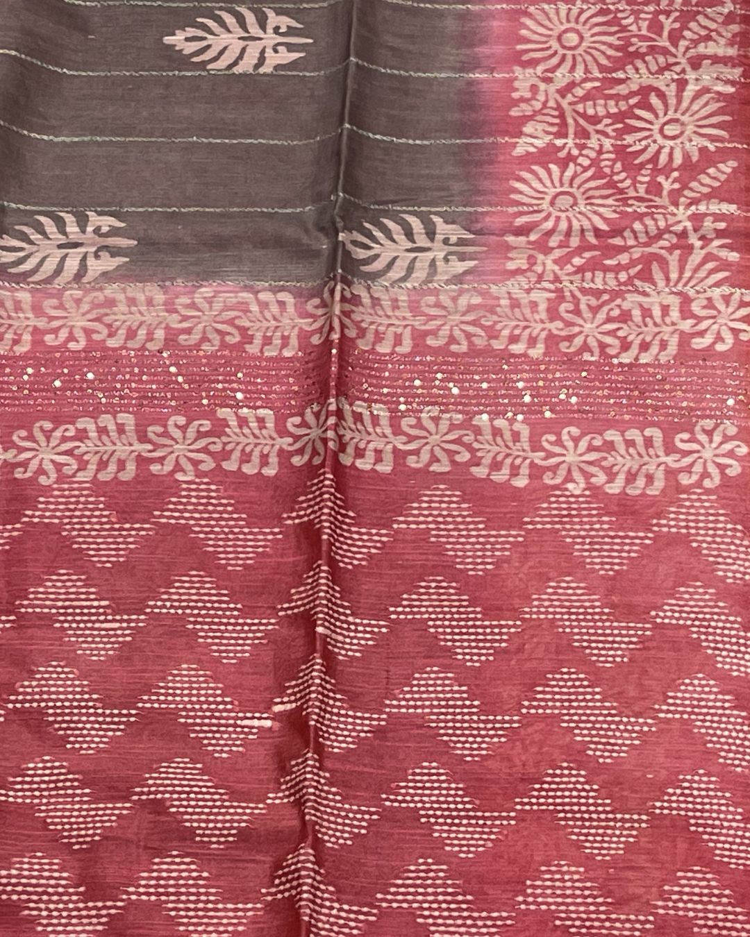Bhagalpur Cotton Saree - Grey