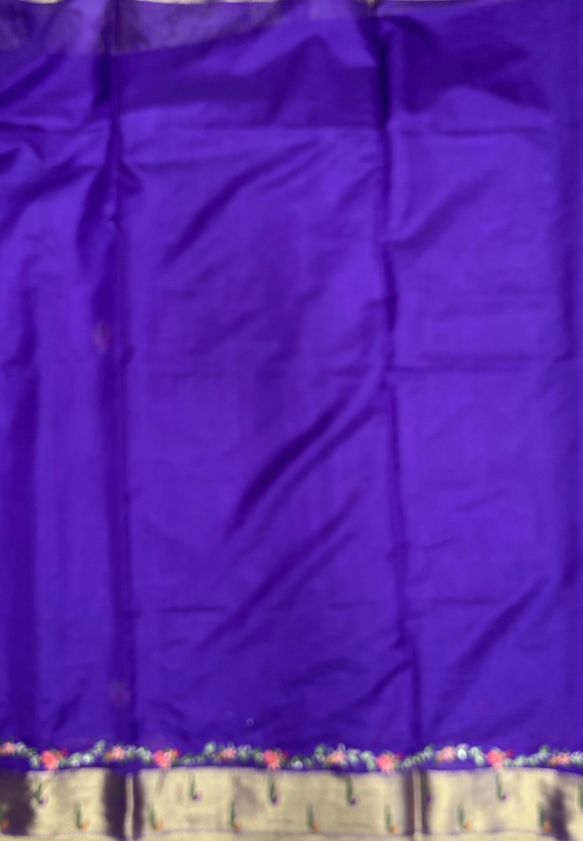 Kota Saree-Violet In Floral Zari Vine Border