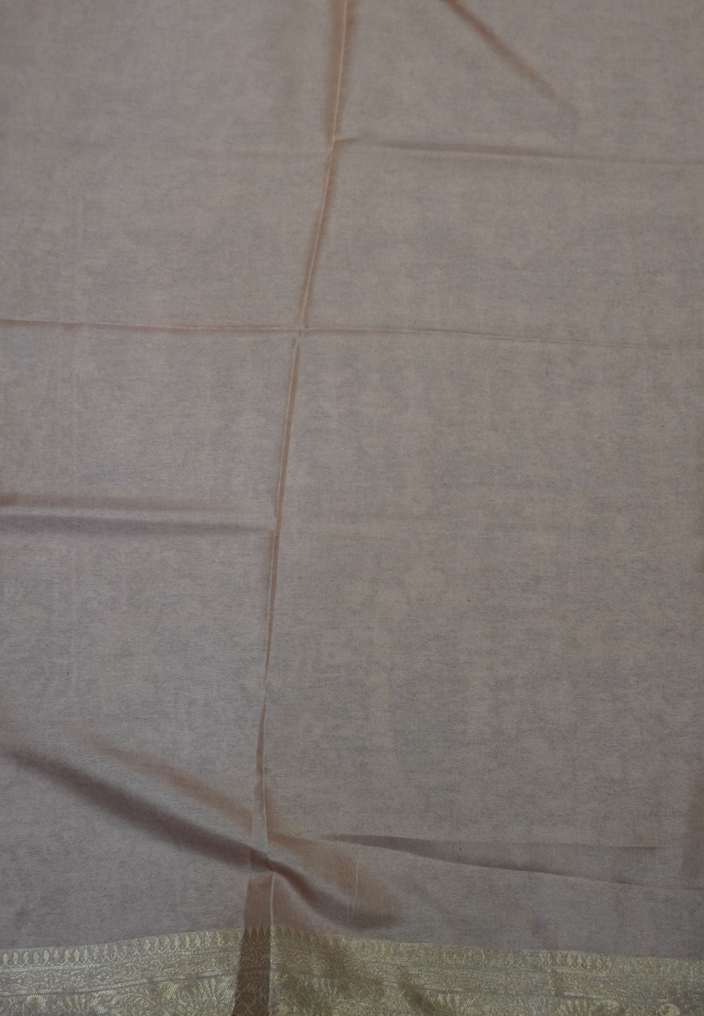 Soft Tussar Saree - Baby Orange Tring