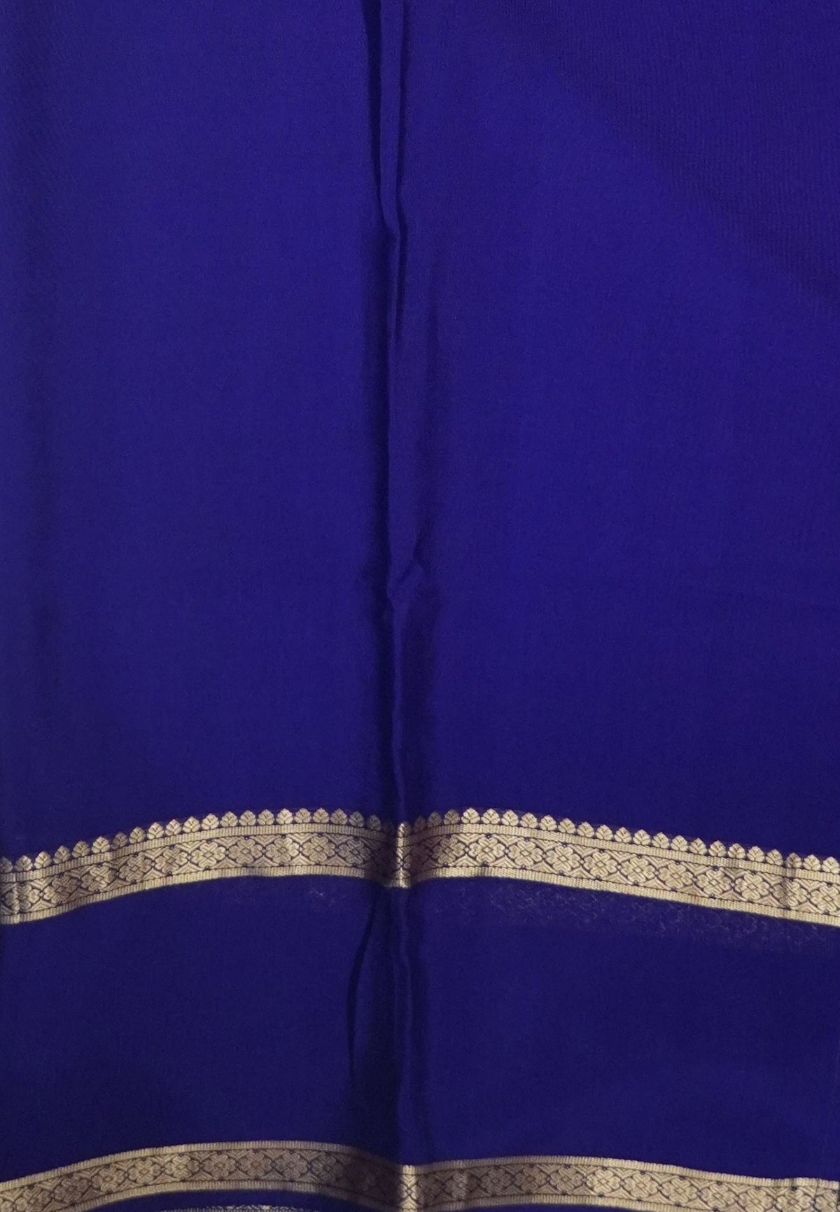 Pure Mysore Silk Saree-Rani Pink In Pichwai Embroidery With Contrast Border