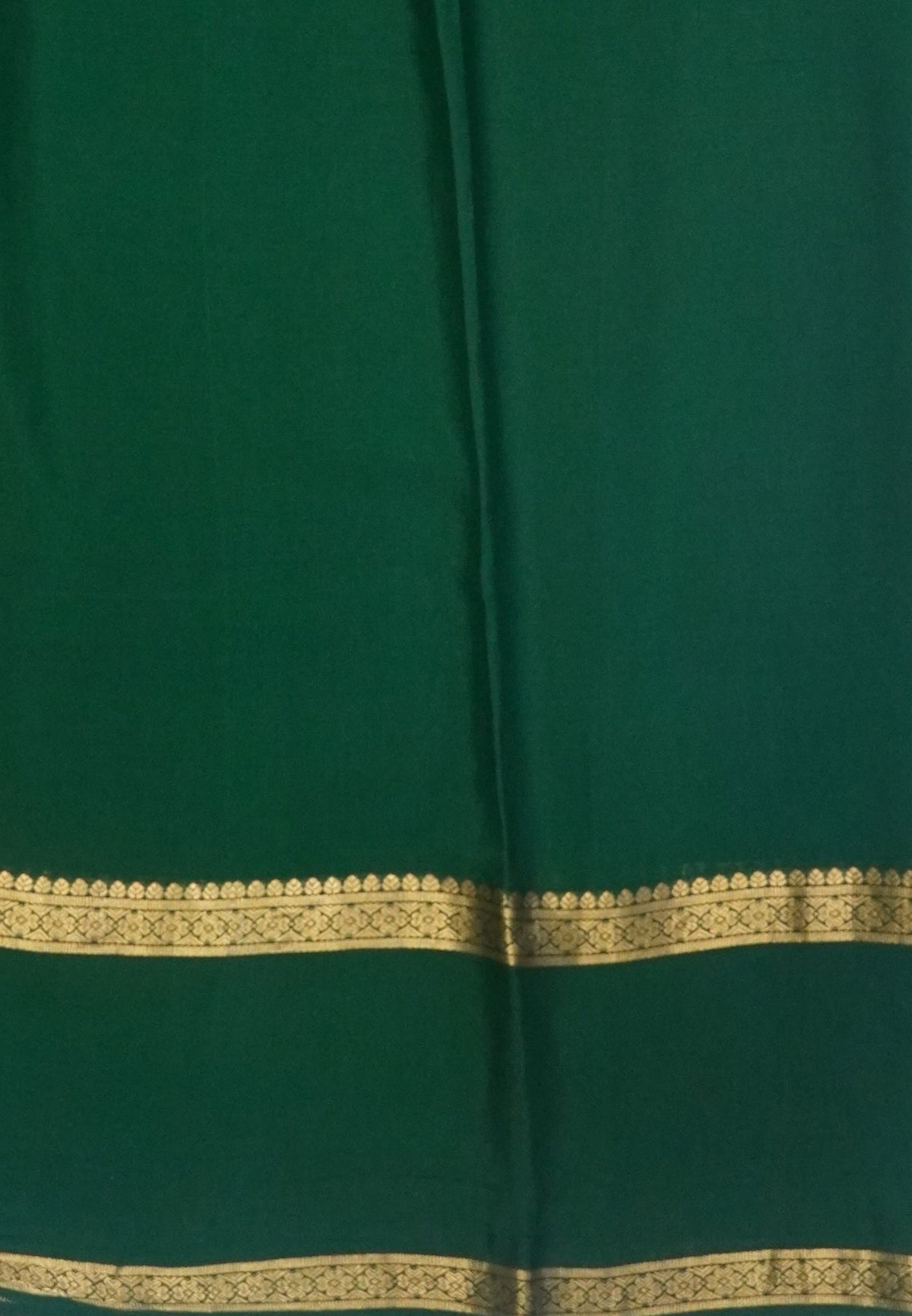Pure Mysore Silk Saree-Arakku In Pichwai Embroidery With Contrast Border
