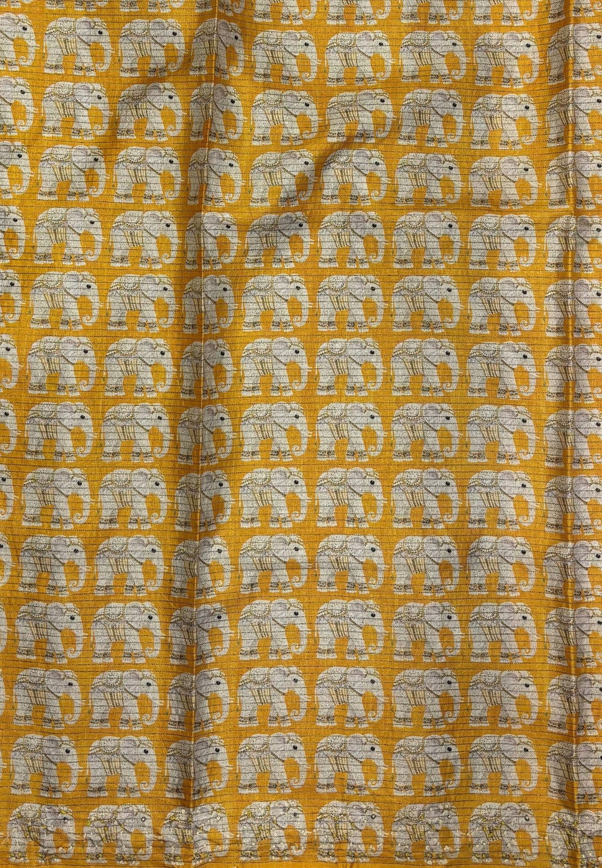 Tussar Saree-Brown In Elephant Motif Border