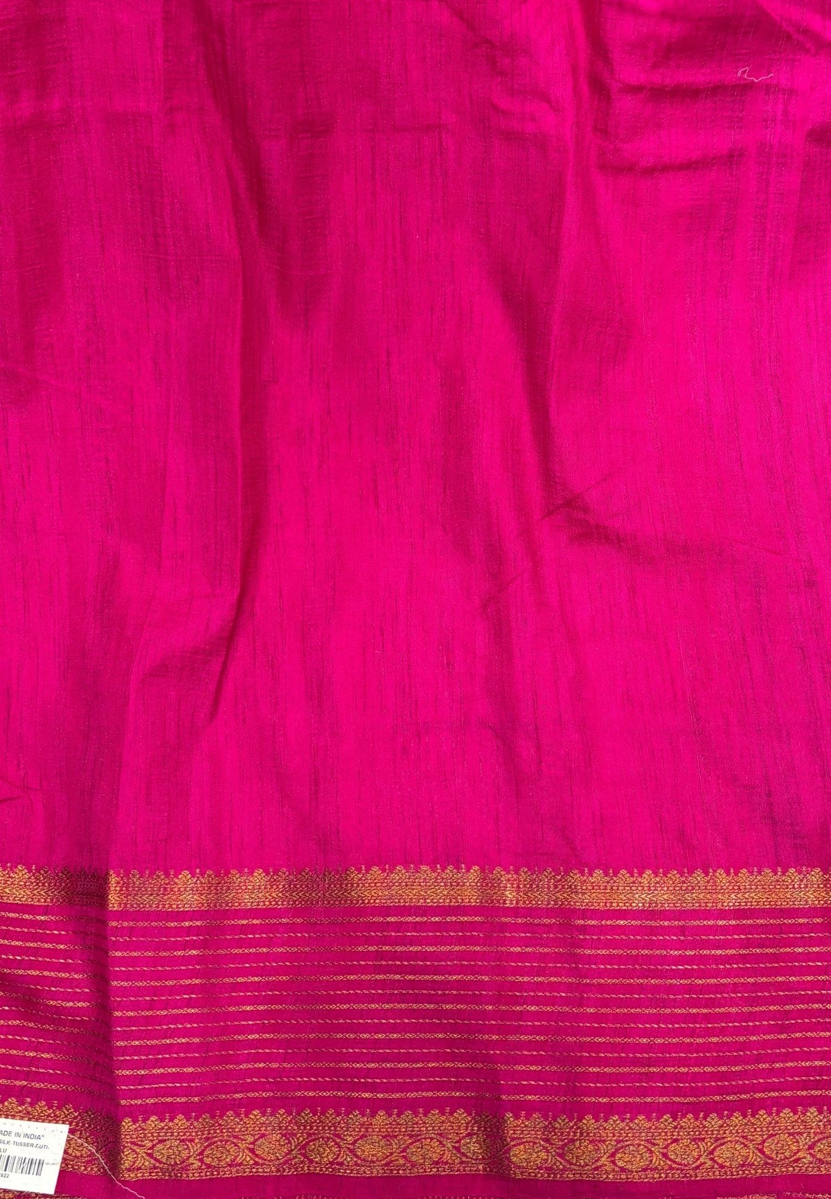 Raw Silk Saree-Maroon With Contrast Border