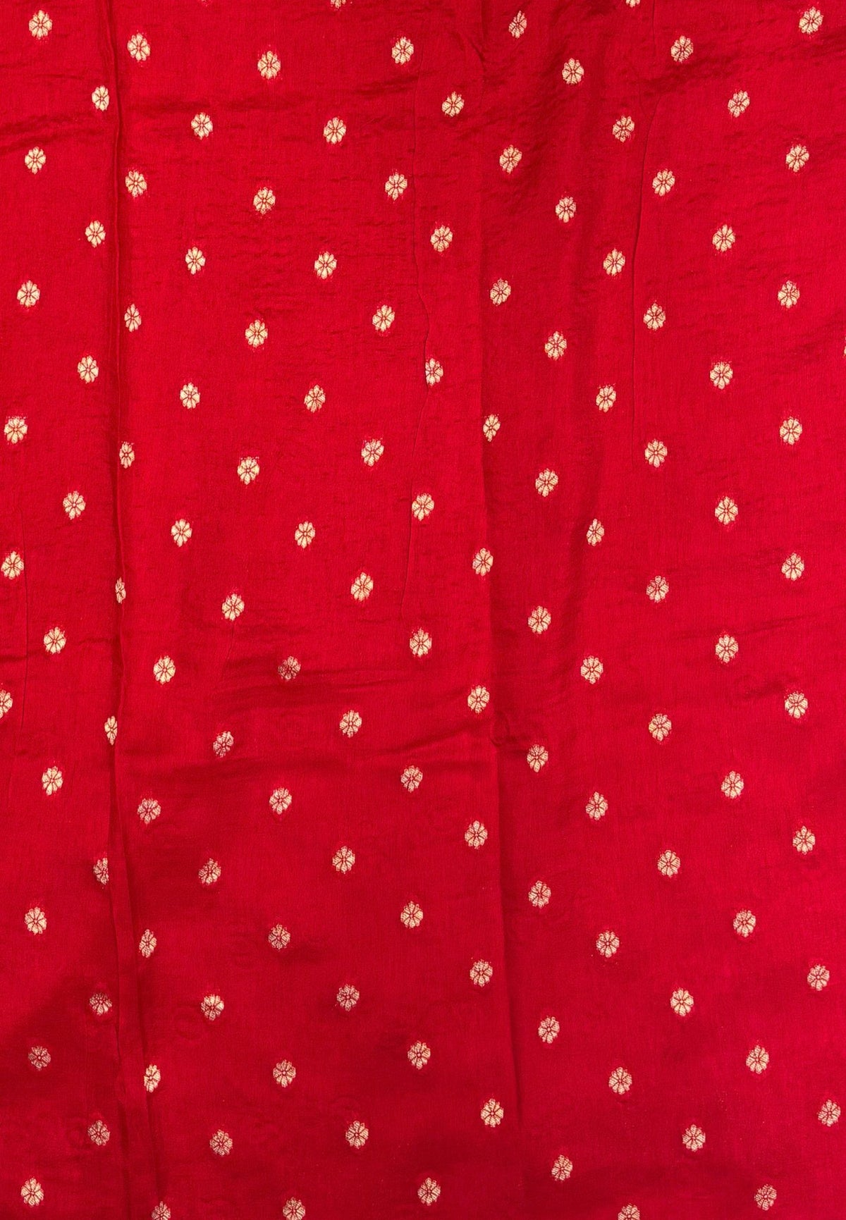 Viscose Saree-Red In Fine Stripe Zari Border