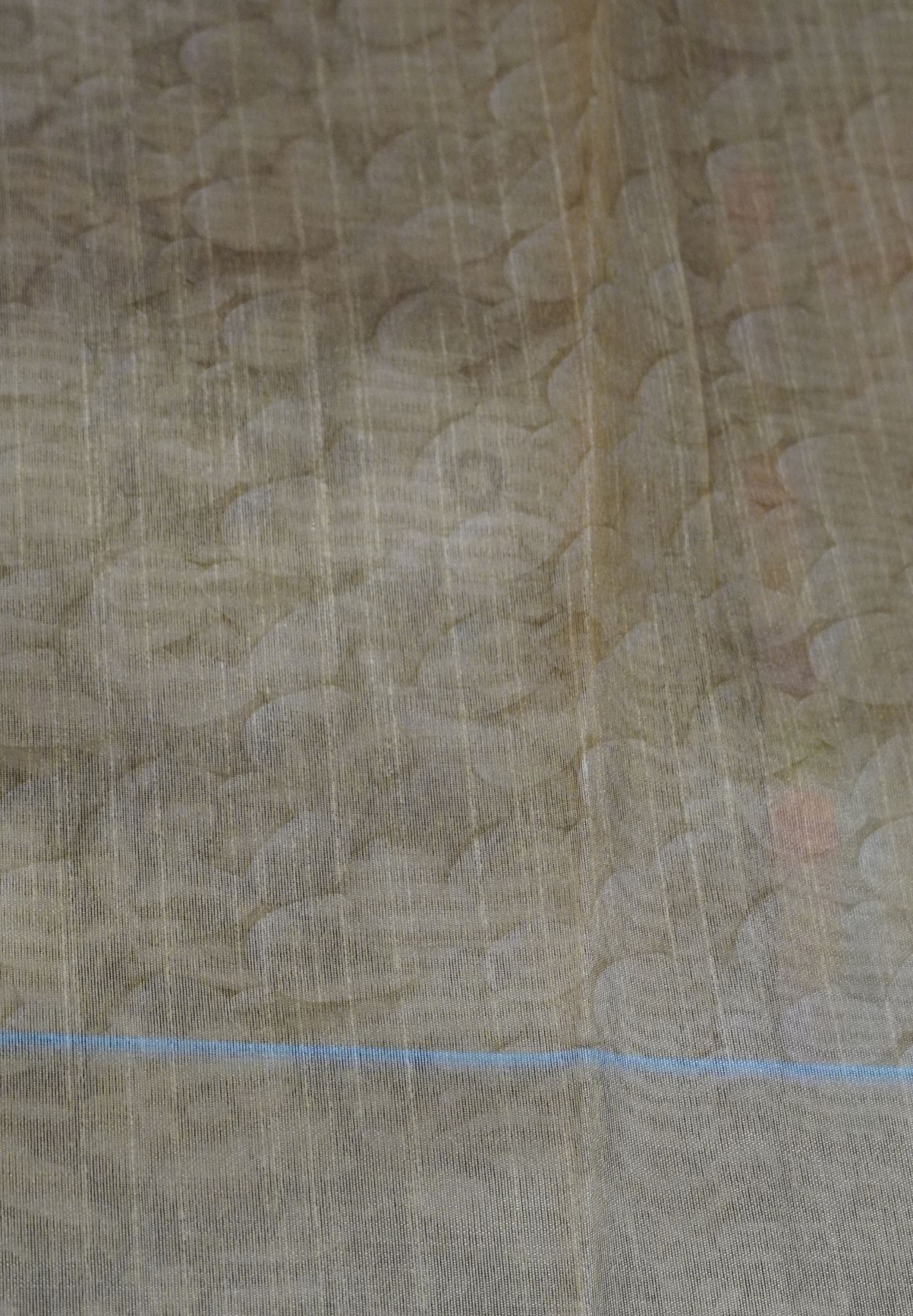 Chanderi Saree-Beige in Floral Pattern