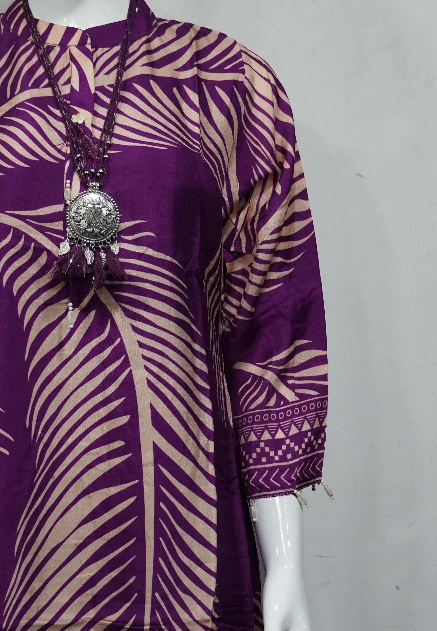 Cord Set Royal Purple Printed Kurta Set