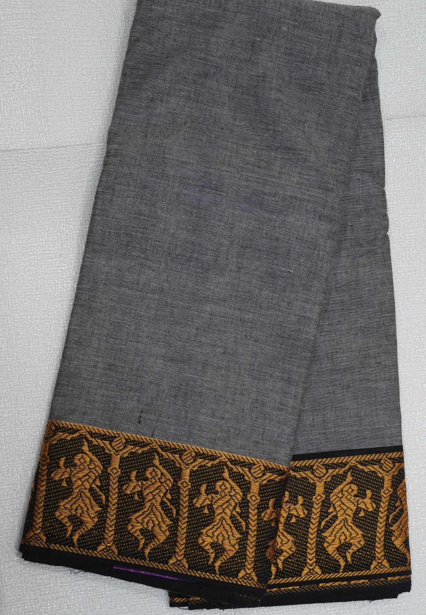 Cotton Dance Saree-Grey