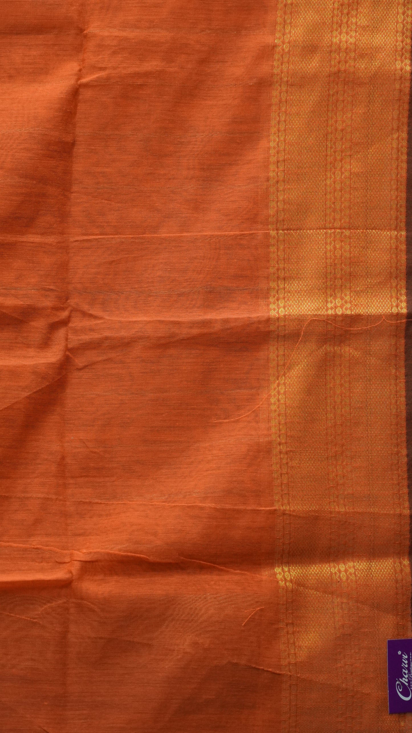 Maheswari Cotton Saree Plain-Bottle Green