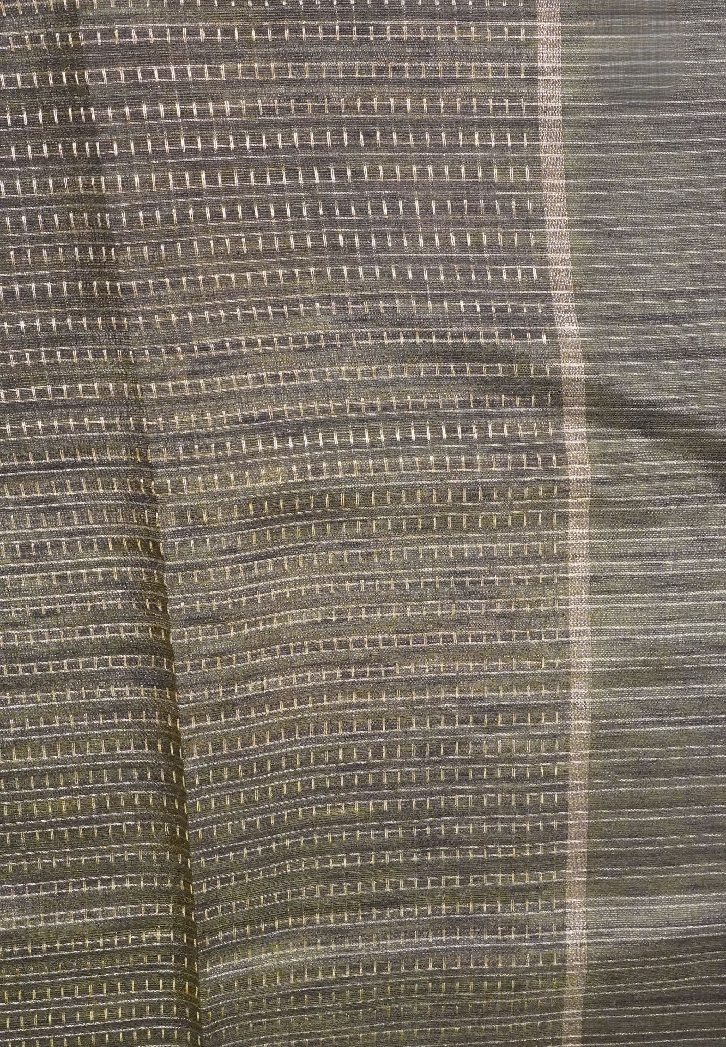 Matka Tussar Saree - Mini Zari Sage Green