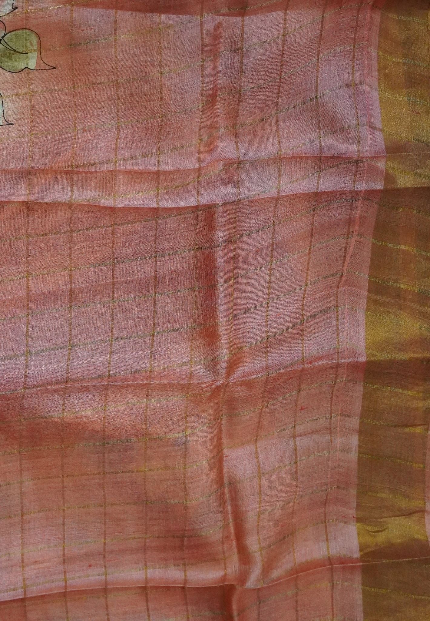Pure Tussar Saree - Orange