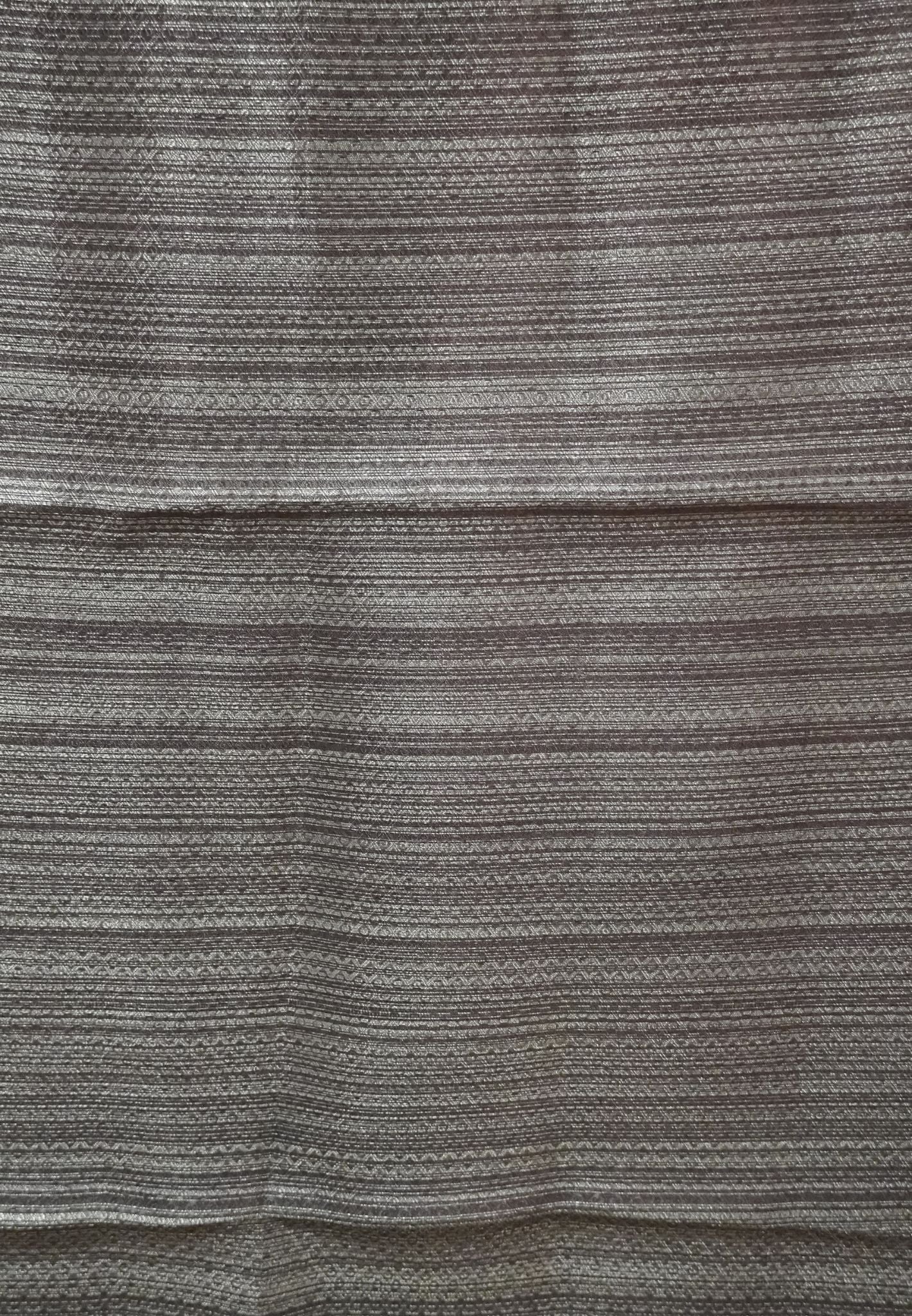 Organza Saree-Brown with Floral Pattern
